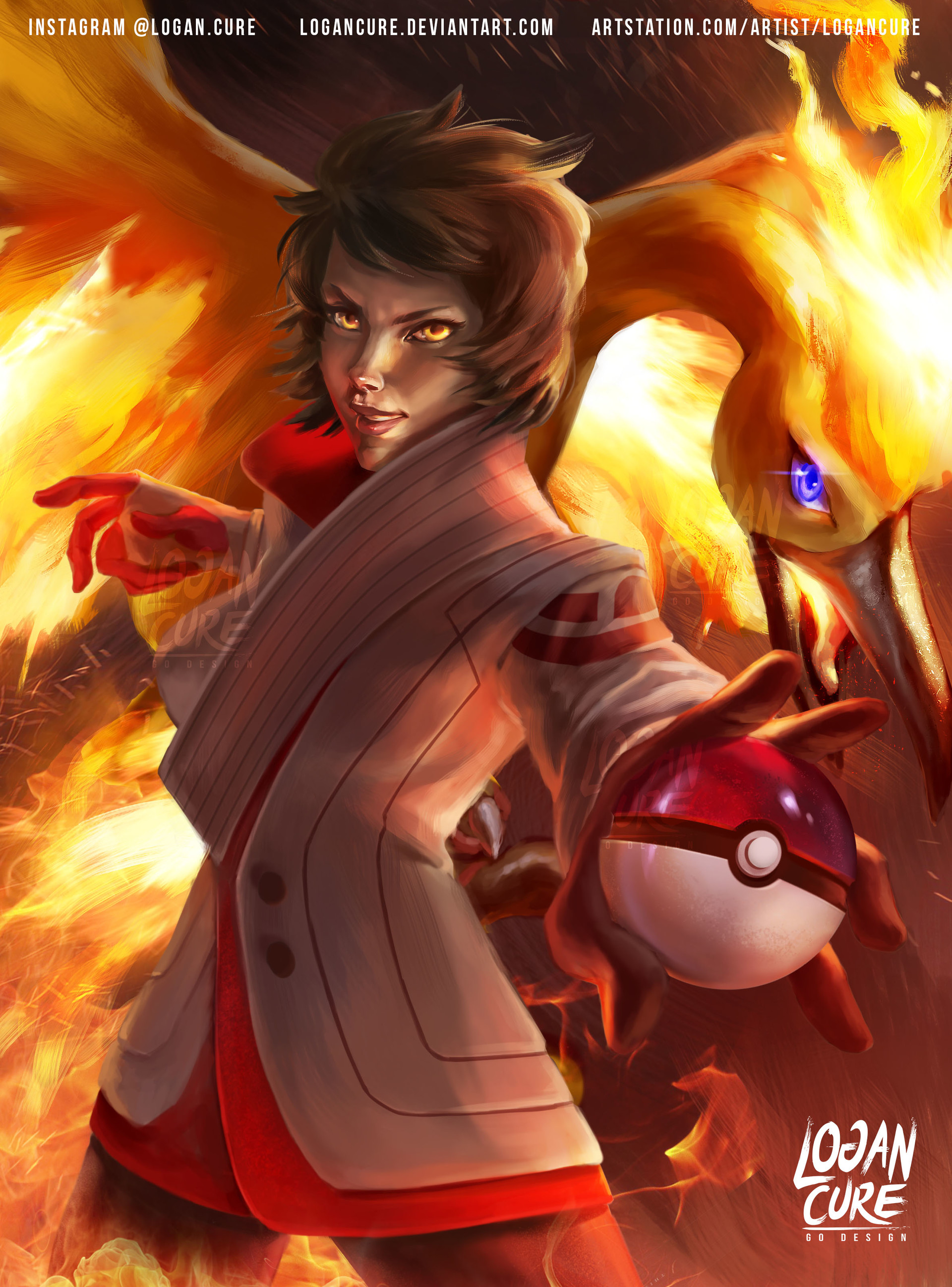 ArtStation - Pokemon Special Red Fanart