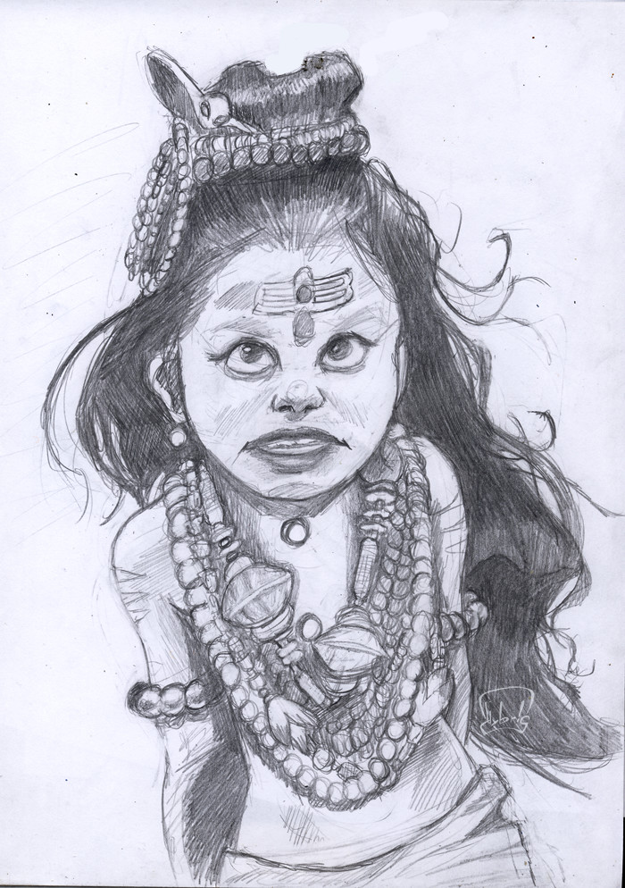 Hand draw hindu lord shiva sketch for indian god maha shivratri background  5657488 Vector Art at Vecteezy