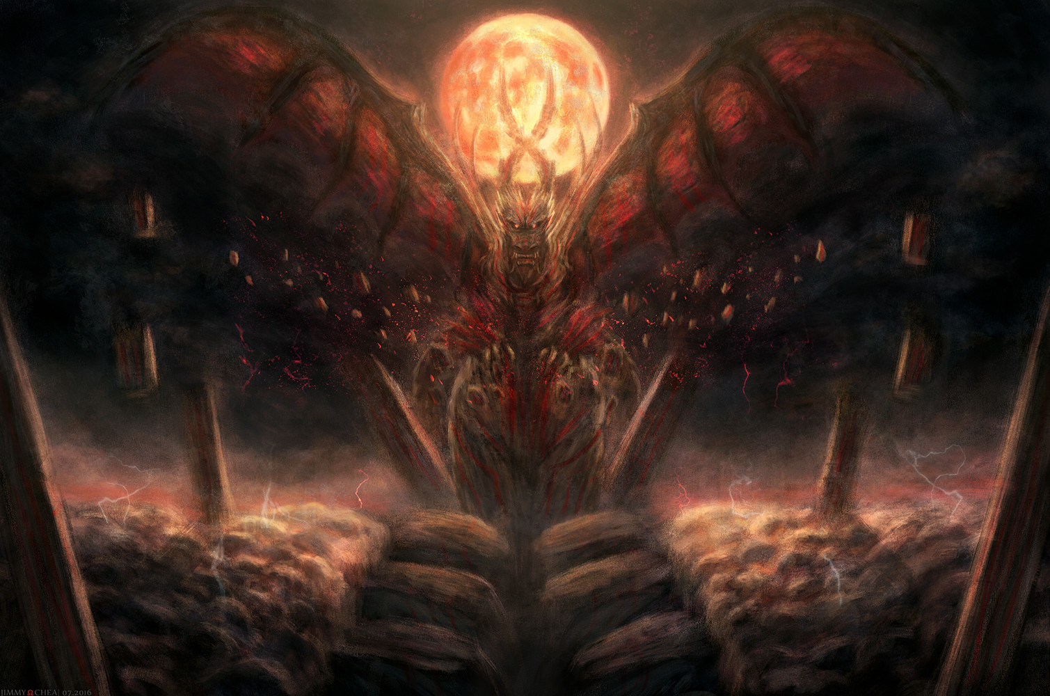 ArtStation - Blood Moon Dragon