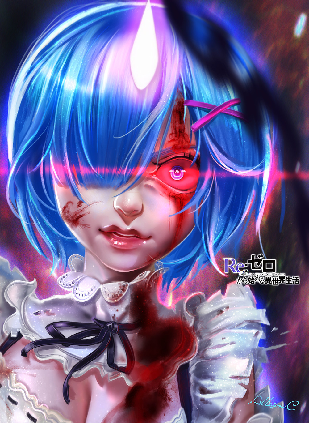 Artstation Re Zero Rem 鬼化 Allison Au