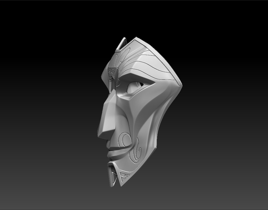 Artstation Jhin Virtuoso Mask For 3d Printing Ti 3 Artem