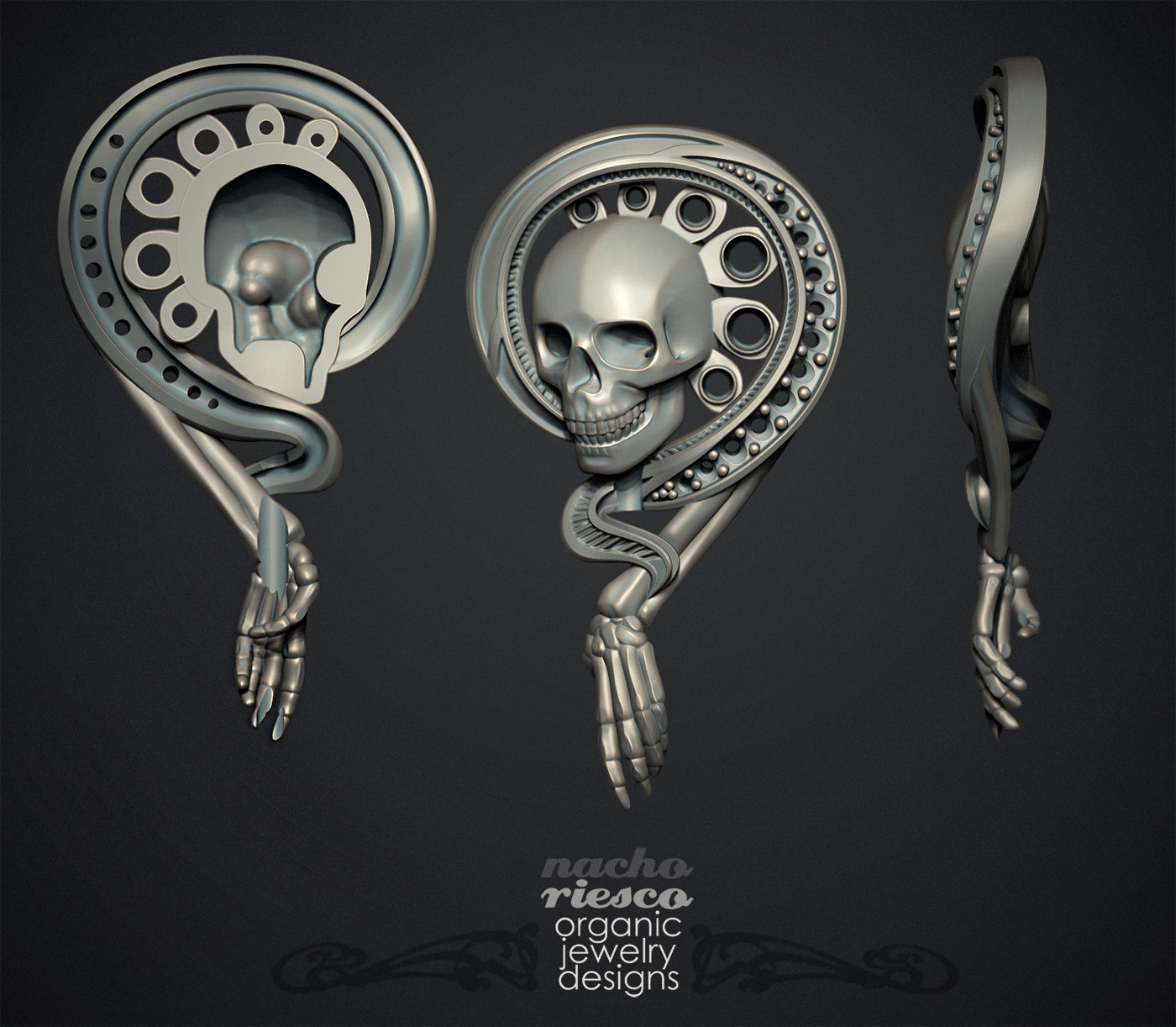 Art Nouveau Skeleton Needle