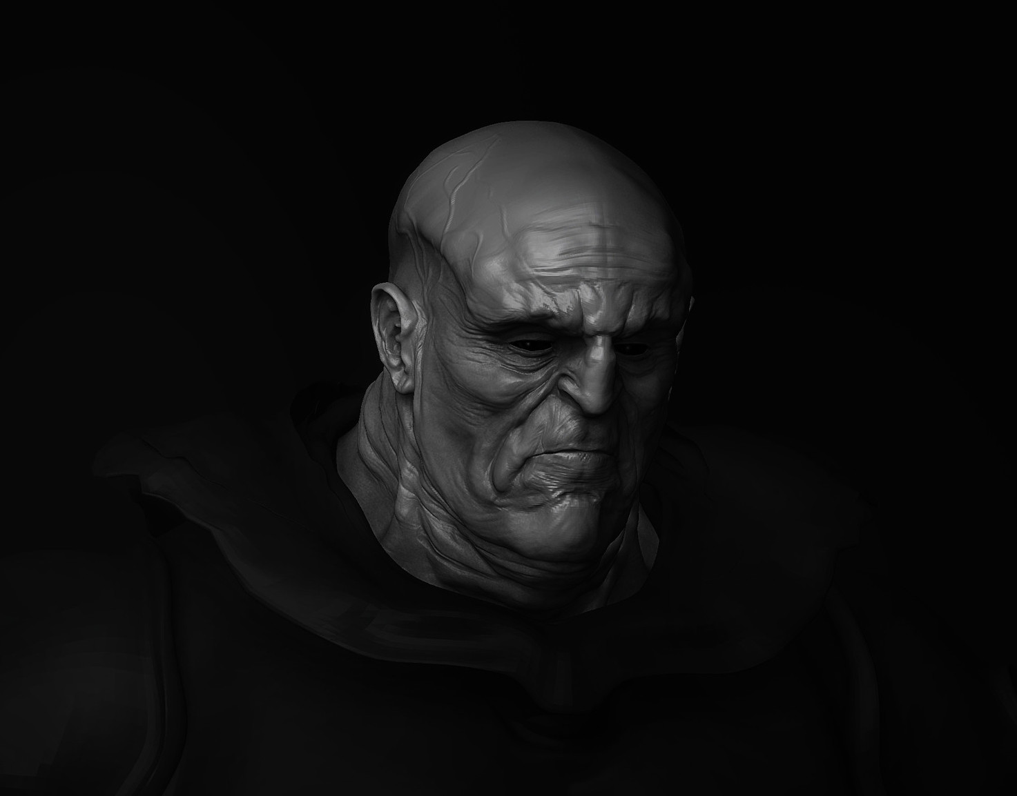 render Z Brush first  study about the  wrinkles.
