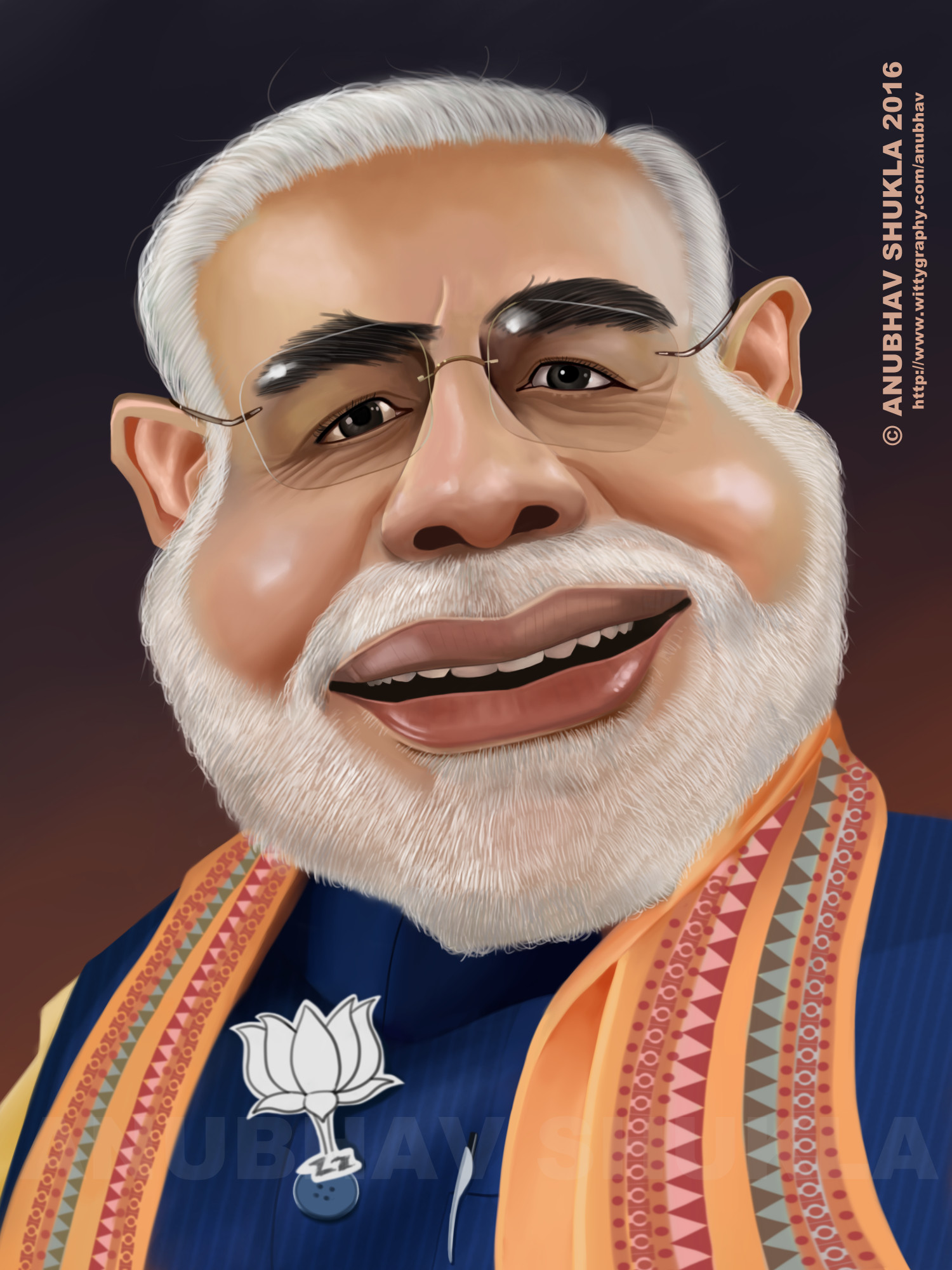 ArtStation - Narendra Modi caricature
