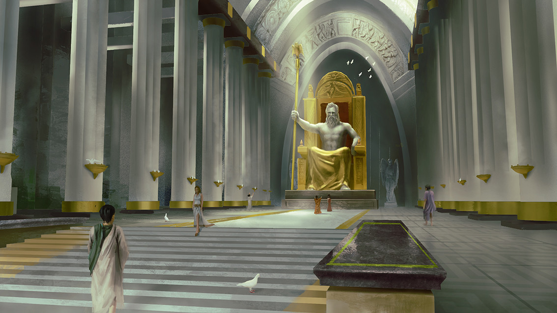 Inside Temple Of Zeus