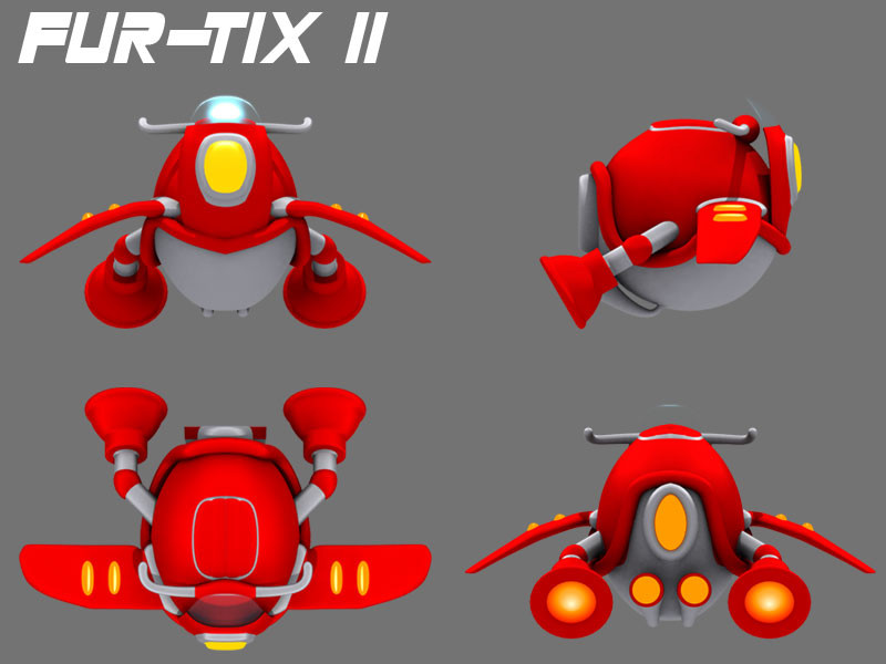 Modelisation of vehicle for a pre rendered flash game: Furax Attack