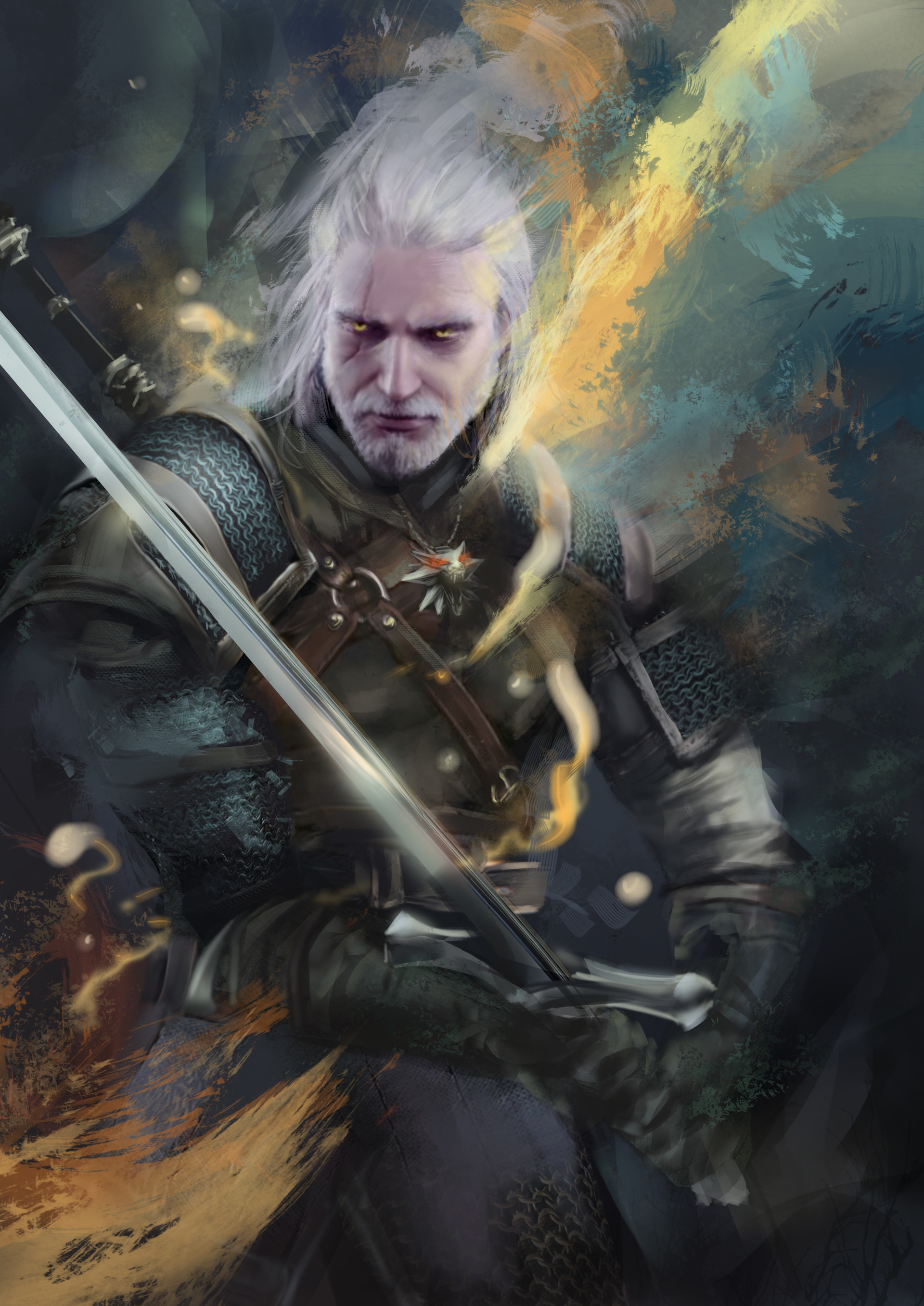 ArtStation - Geralt -The White Wolf