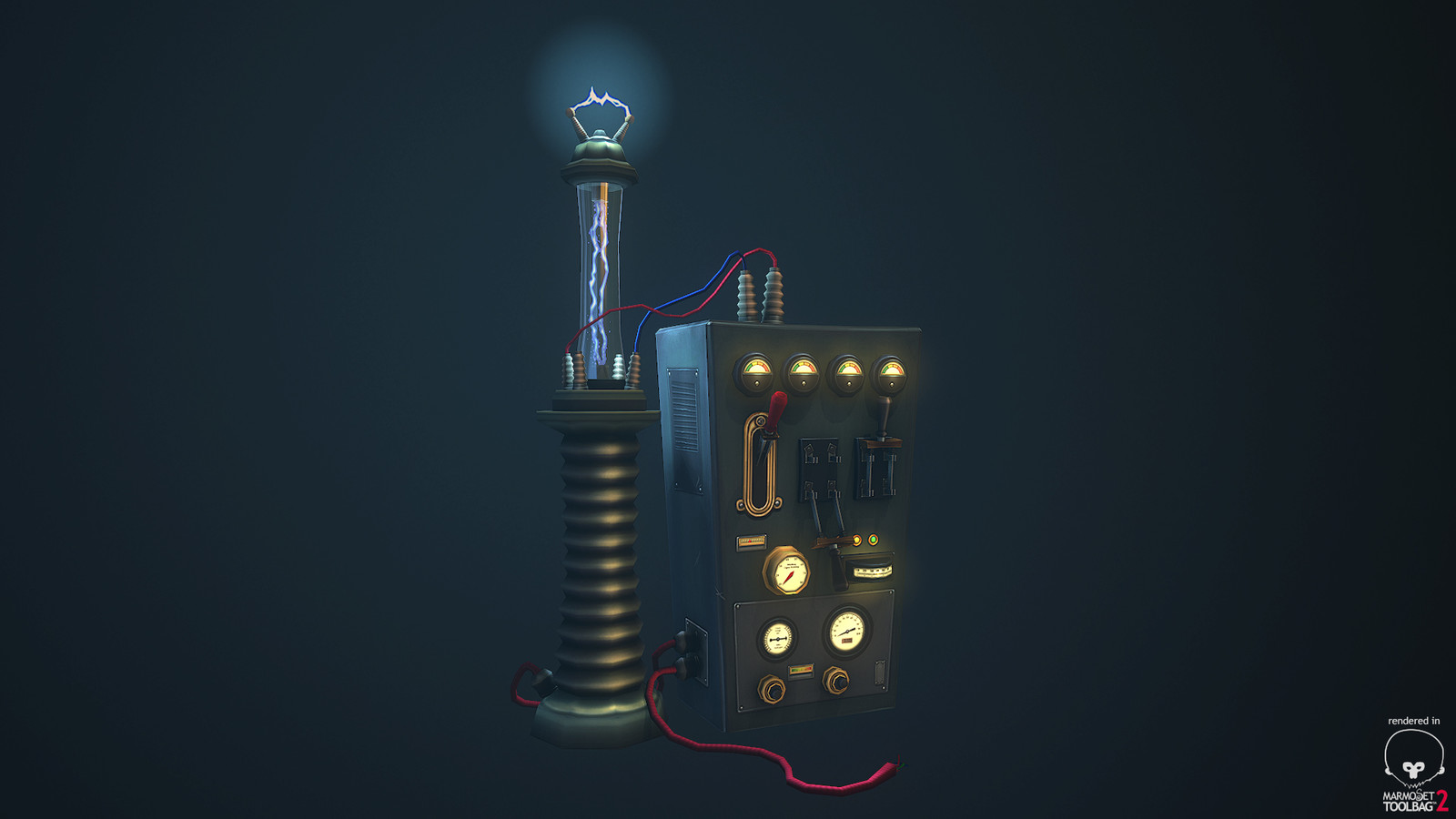Tesla's Lab - This is the first of a set of mad scientist props. More to come!