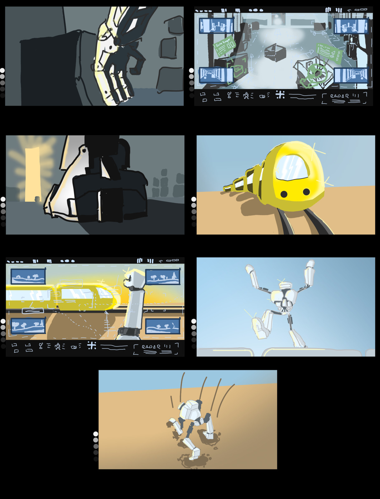 Second digital storyboard - coloured