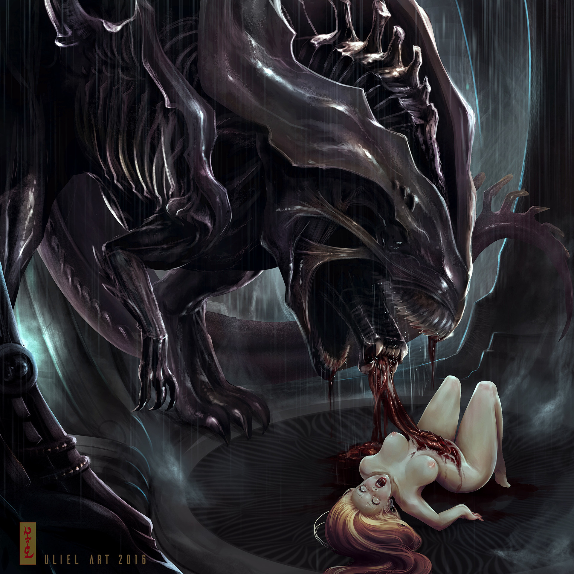 A commissioned artwork by CSAR160, the Xenomorph Rex reference was created ...