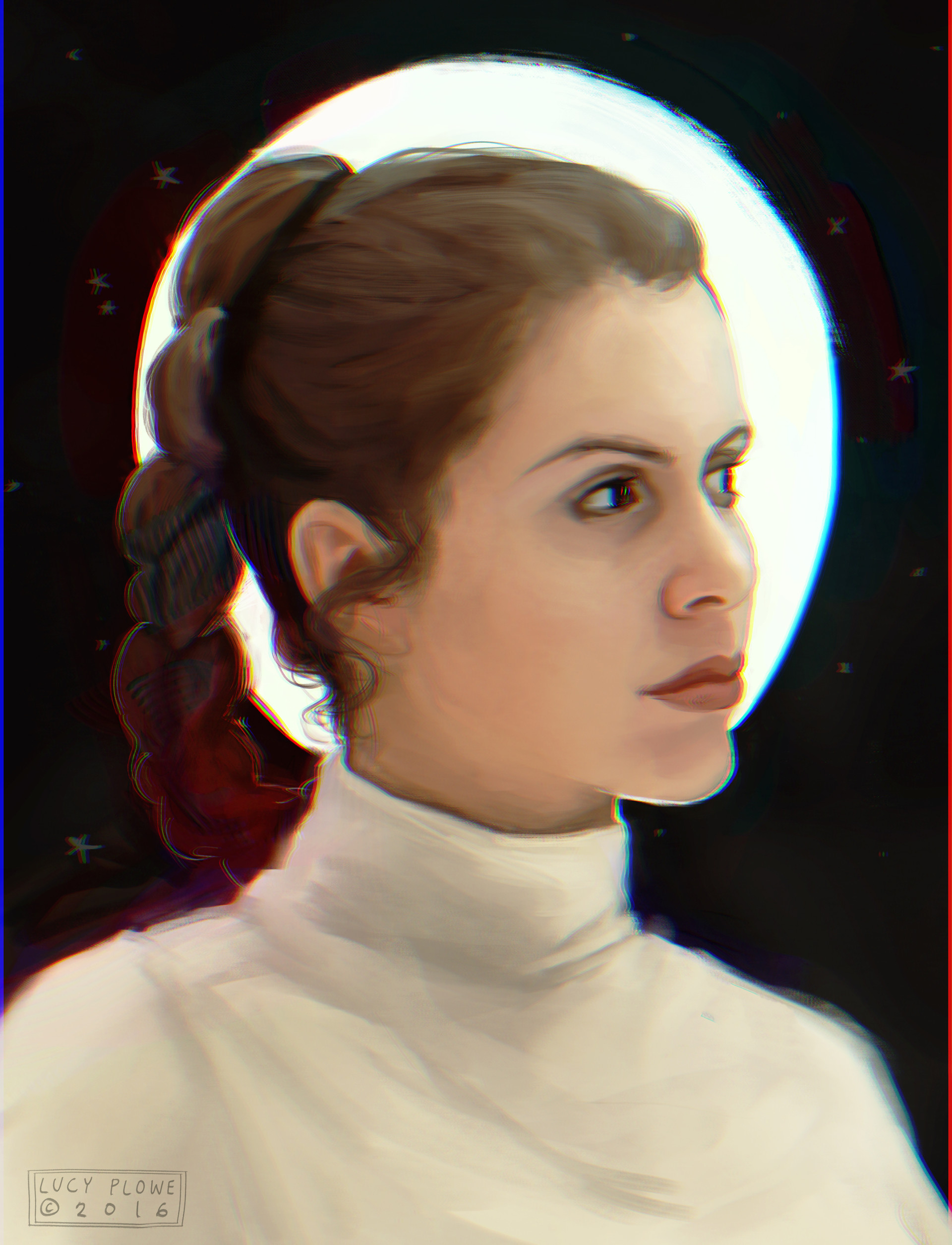 Fan art of Princess Leia.