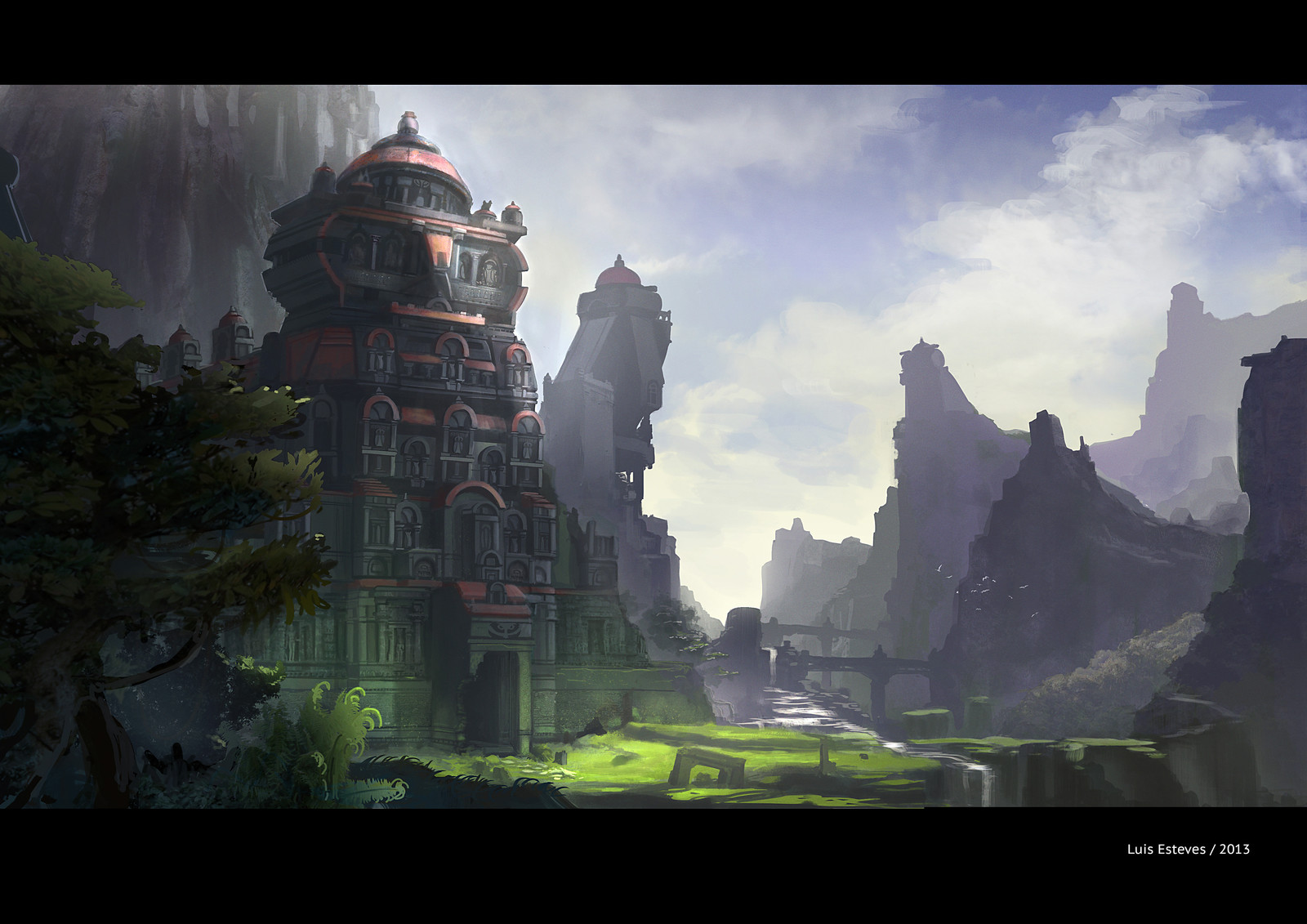 The BFG's island is an old ruined civilization of nocturnal hunters based off of owls. 