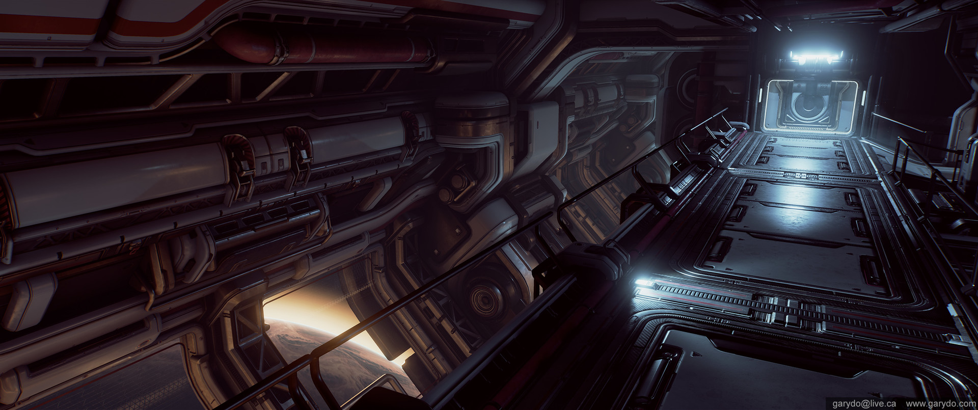 Artstation Sci Fi Armory Walkway Gary Do