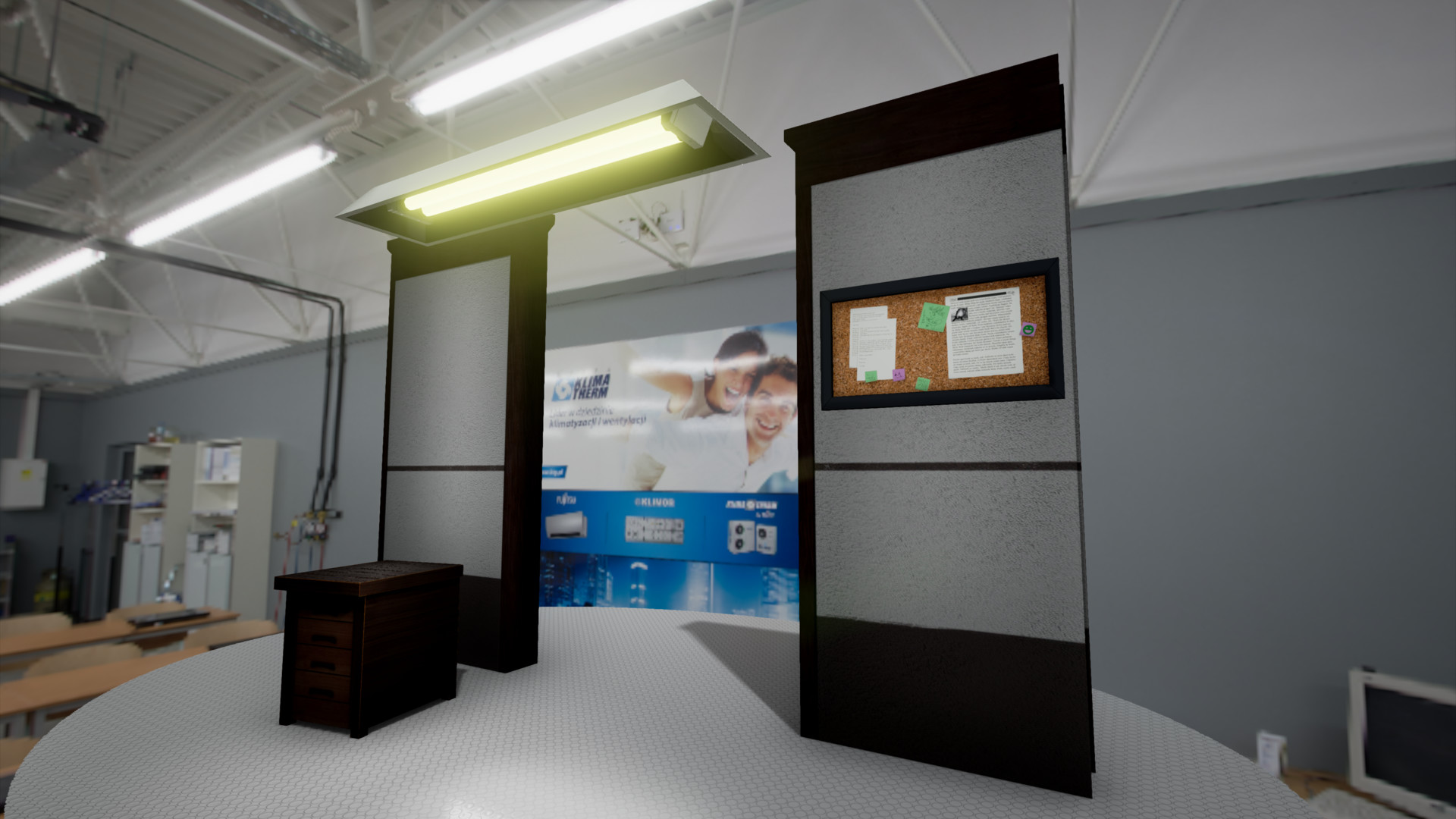 Artstation Wall Floor Light Cork Board And Cabinet Ben
