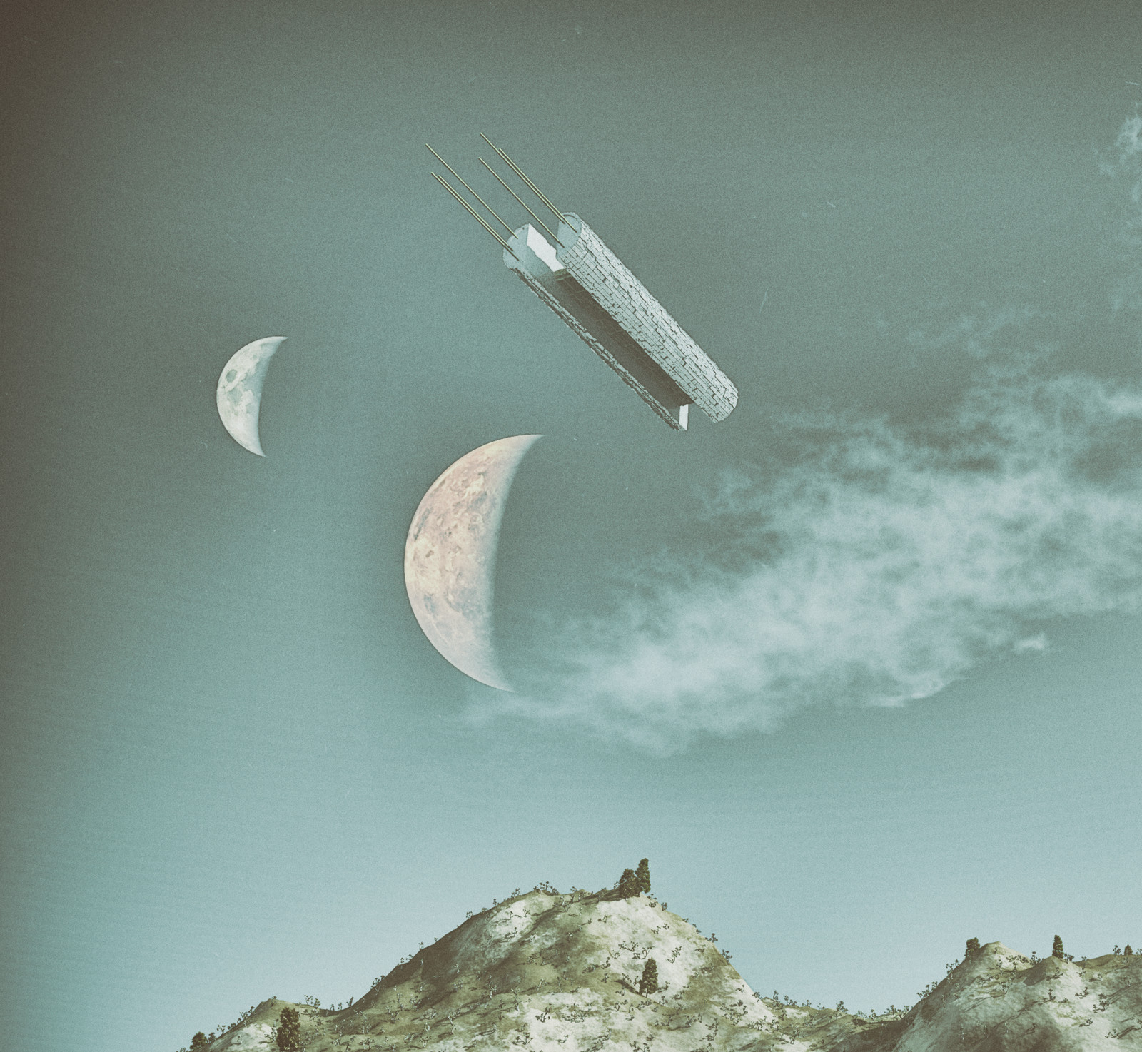 Colony ship inside the atmosphere of destination world