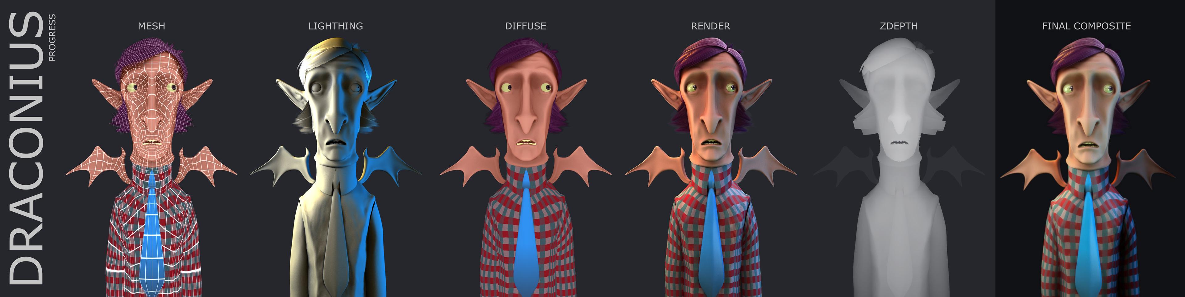 Layers of compositing for Draconius