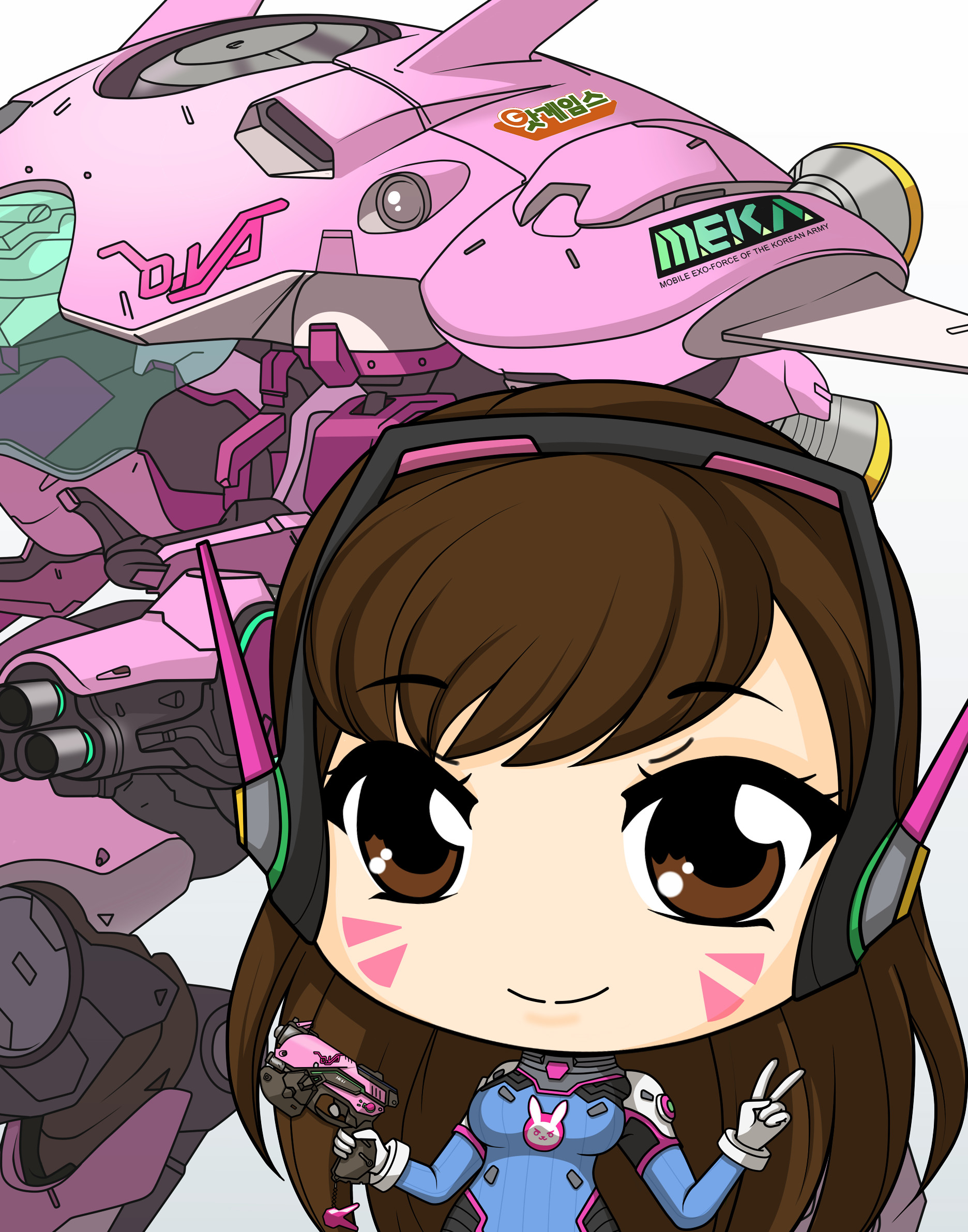 Artstation Overwatch Dva Mibu No Ookami