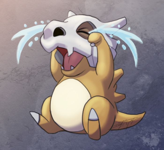 Artstation Crying Cubone Ivania Arguello While this drawing is completely adorable, cubone's are ruined for me by the simple fact that he's wearing his mother's. artstation crying cubone ivania arguello