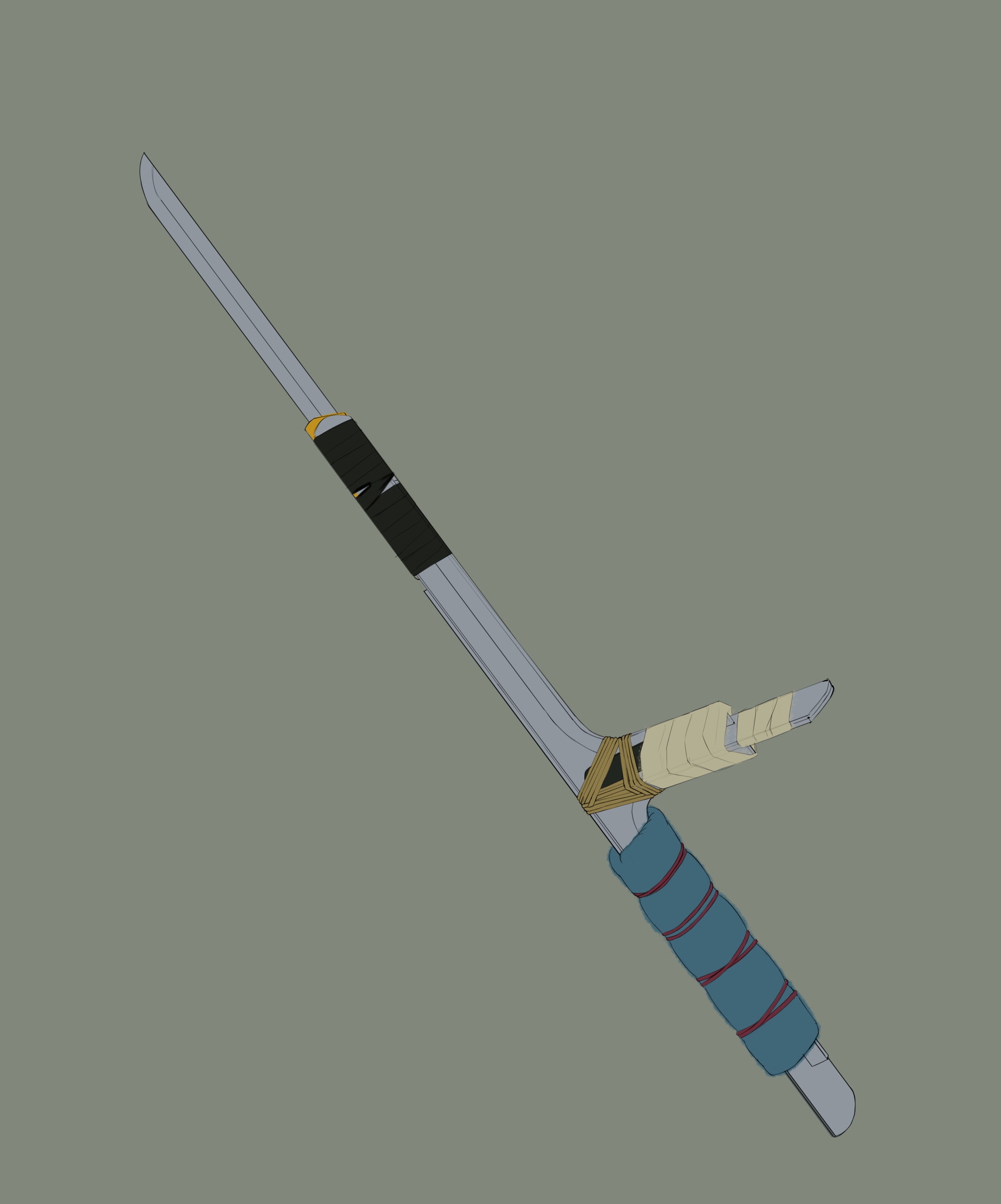 Artstation Improvised Bladed Tonfa Hau Tran