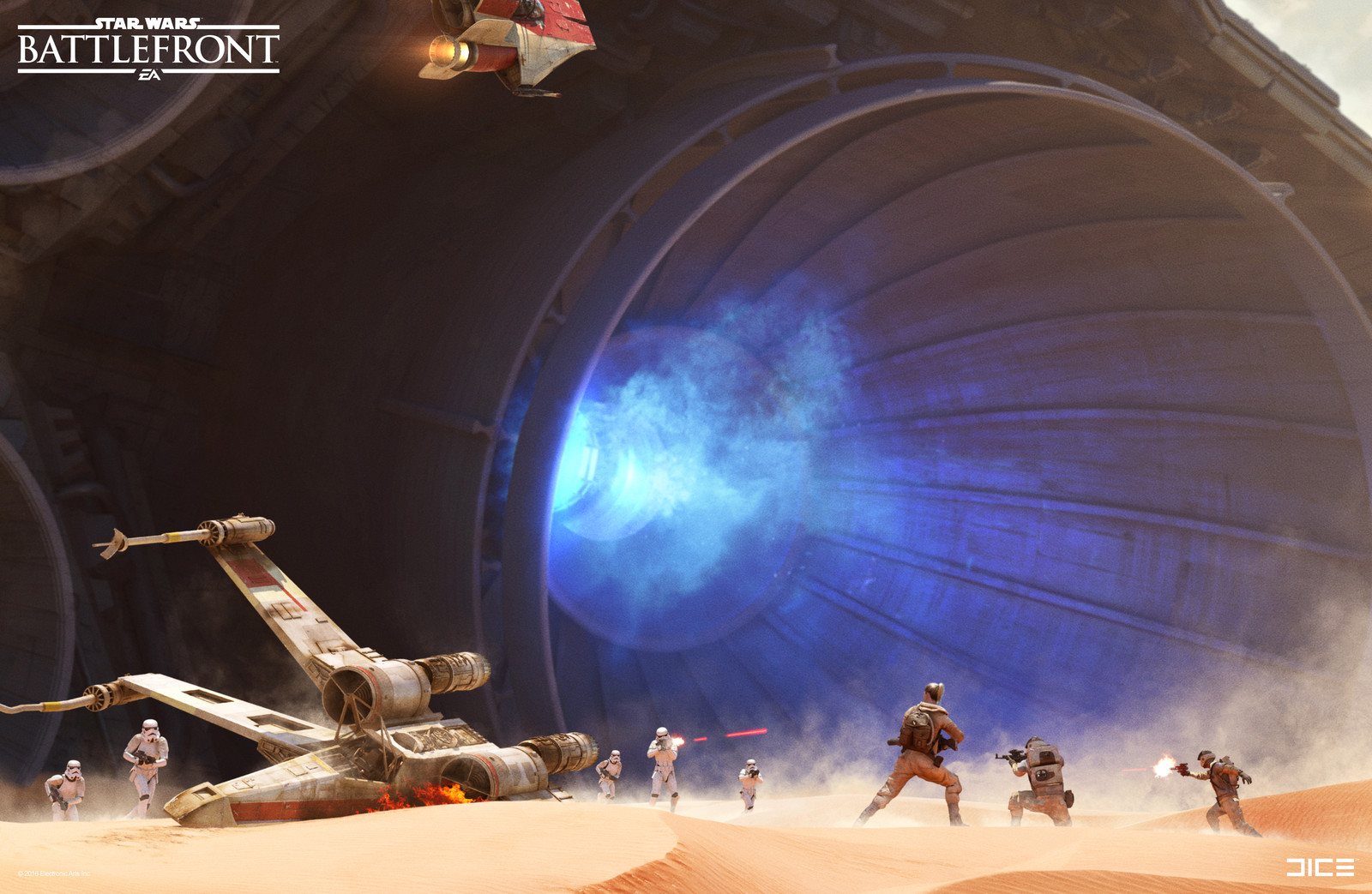 Jakku Key Art for the 2015 Star Wars Battlefront game (detail). (2015)