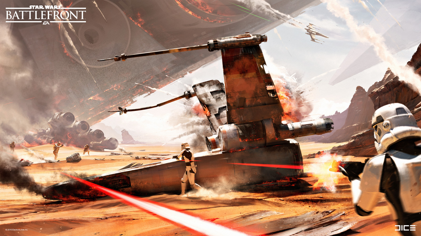 Official Jakku Concept Art for the 2015 Star Wars Battlefront game. (2015)