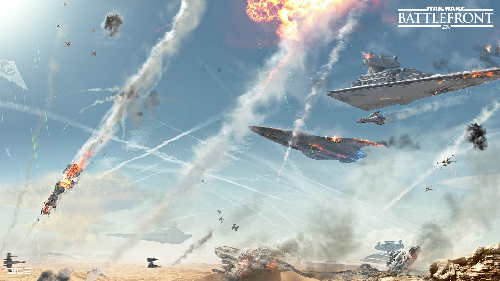 Jakku Sky Concept Art for the 2015 Star Wars Battlefront game. (2015)