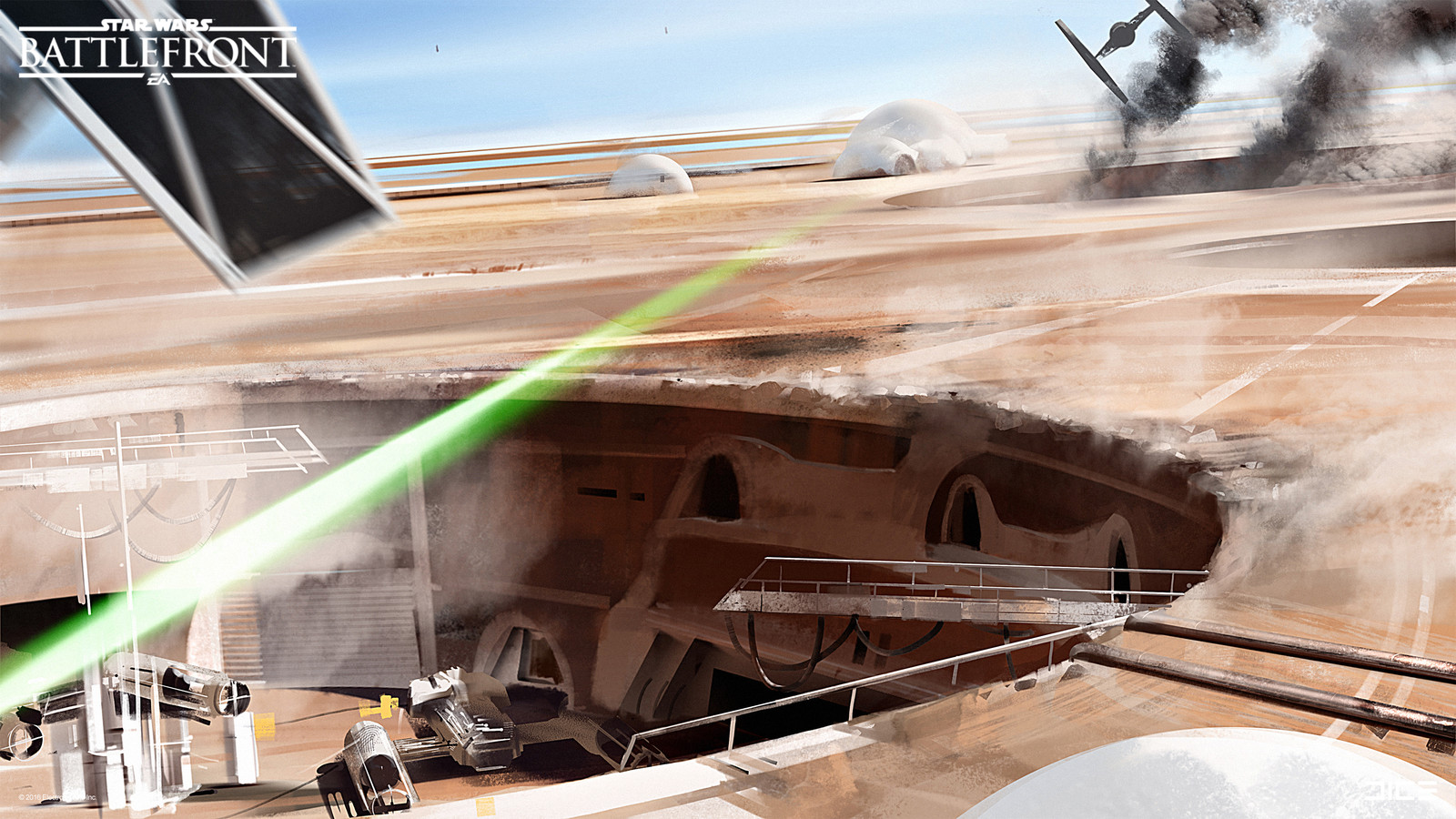 Tatooine Concept Art for the 2015 Star Wars Battlefront game. (2014)