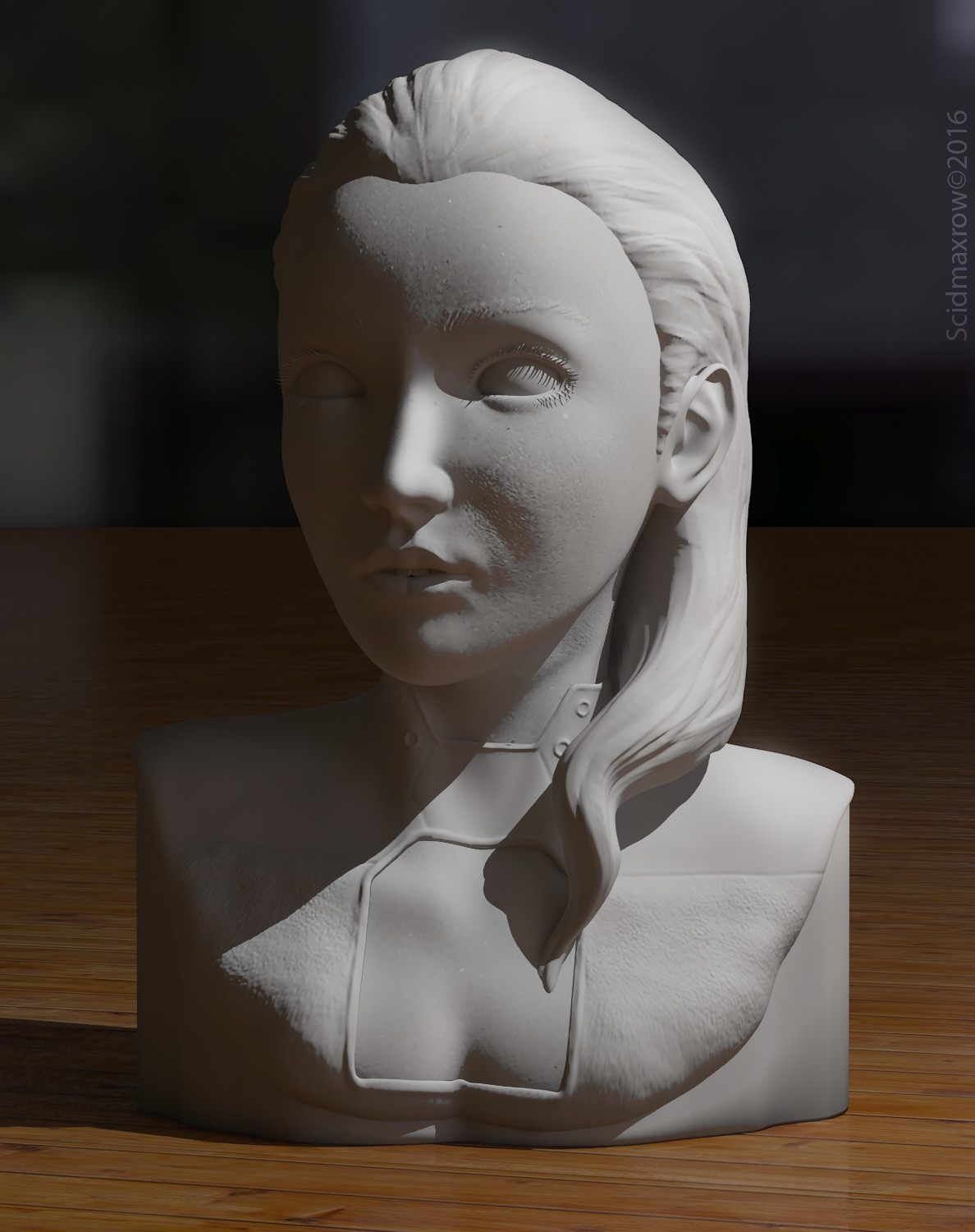 Scid Maxrow Practice in human bust sculpt