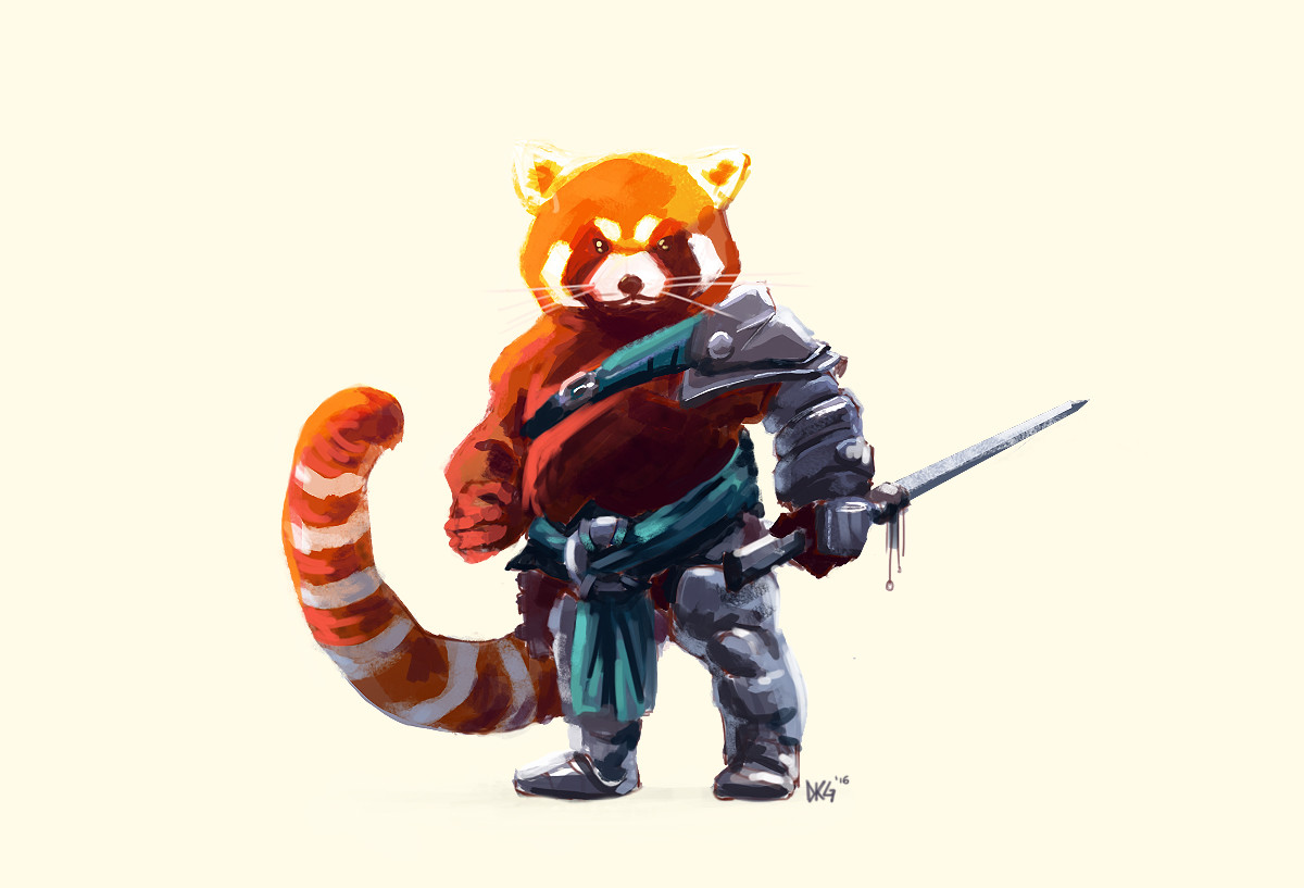 ArtStation - Red Panda Warrior