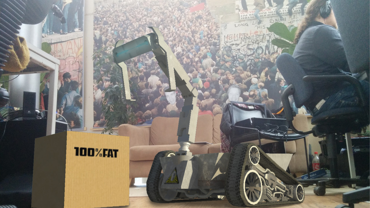 Robot composed in teh environment with IBL