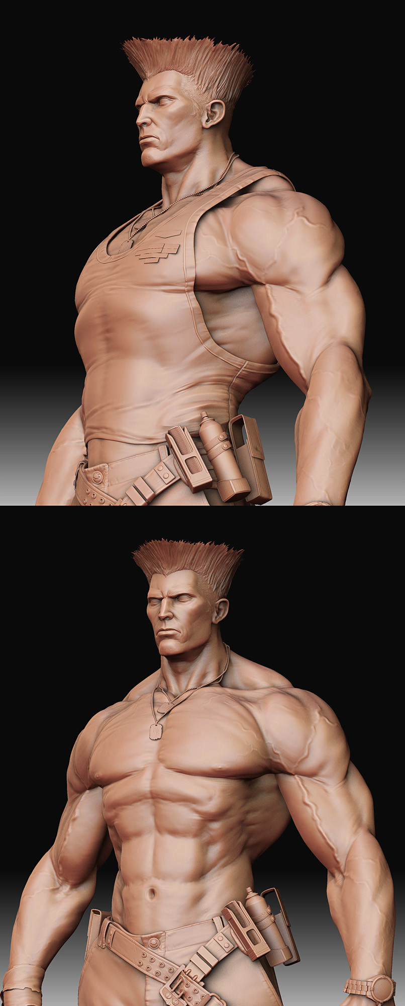 guile (street fighter) drawn by mike_kime