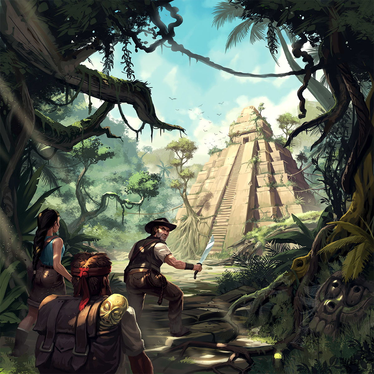 ArtStation - Tikal - Board game Cover - Super Meeple
