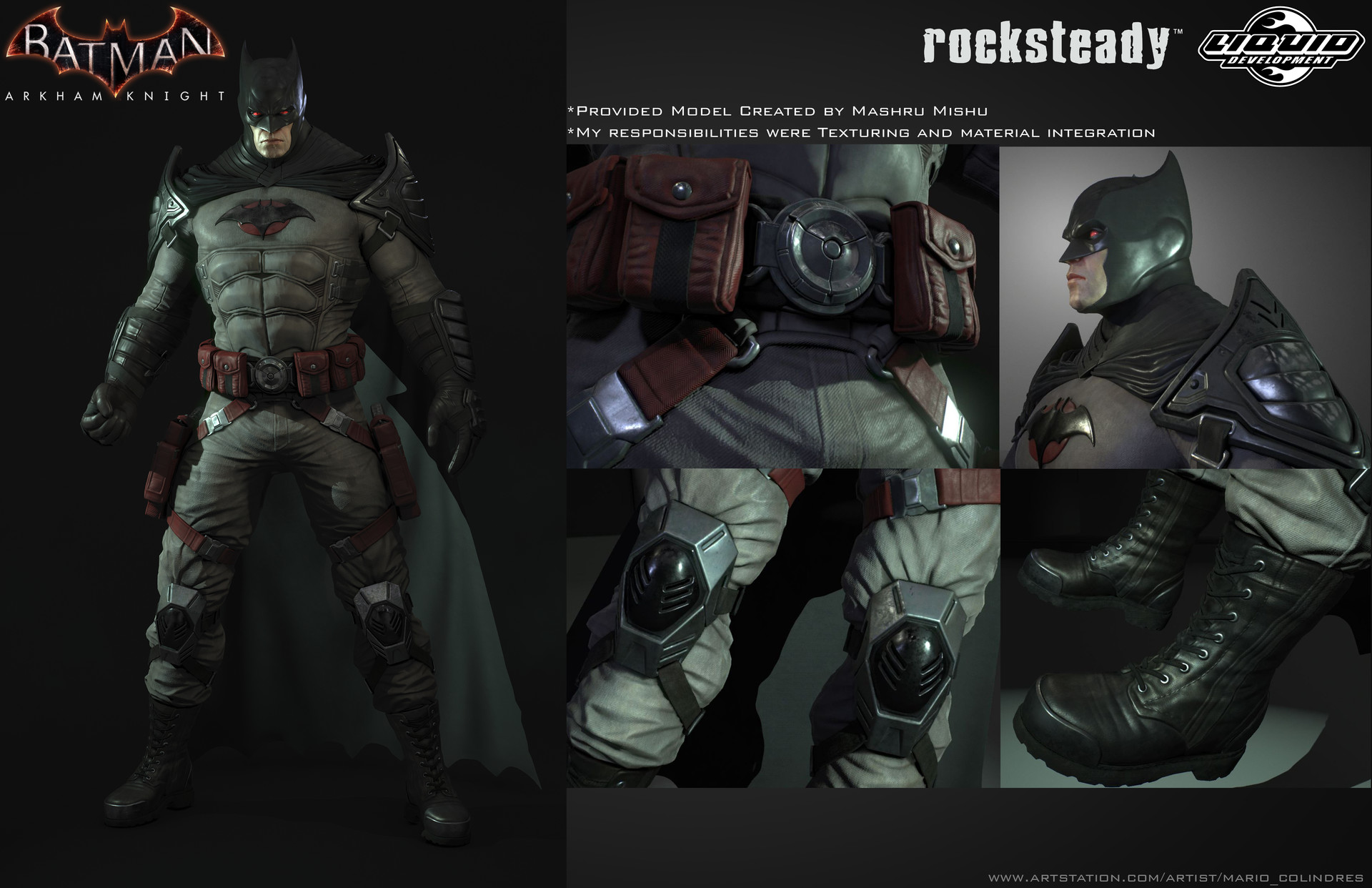 ArtStation - Batman Arkham Knight - DLC Flashpoint Paradox Batman Texturing  and Integration