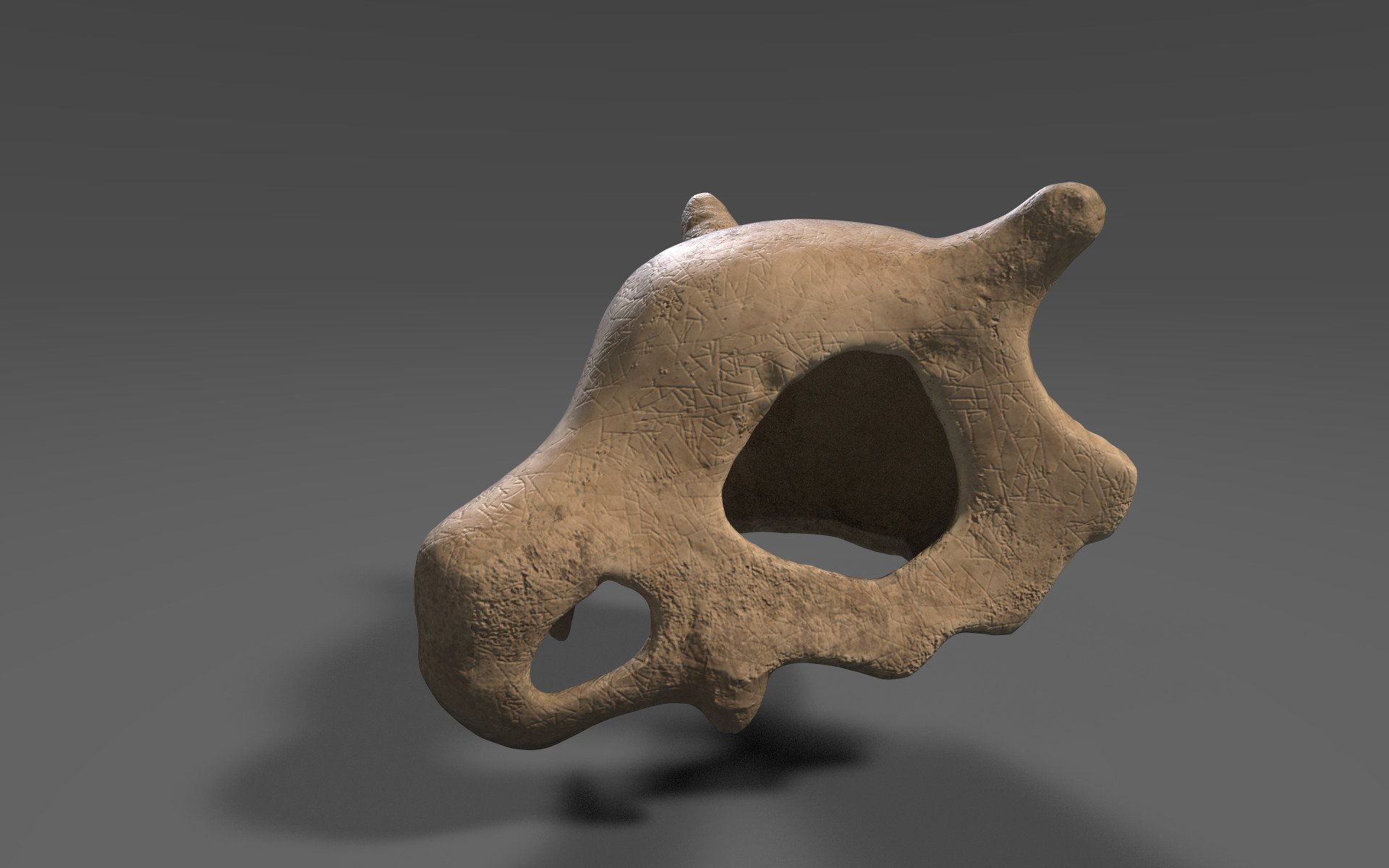 Artstation Cubone Skull Brian Neibecker
