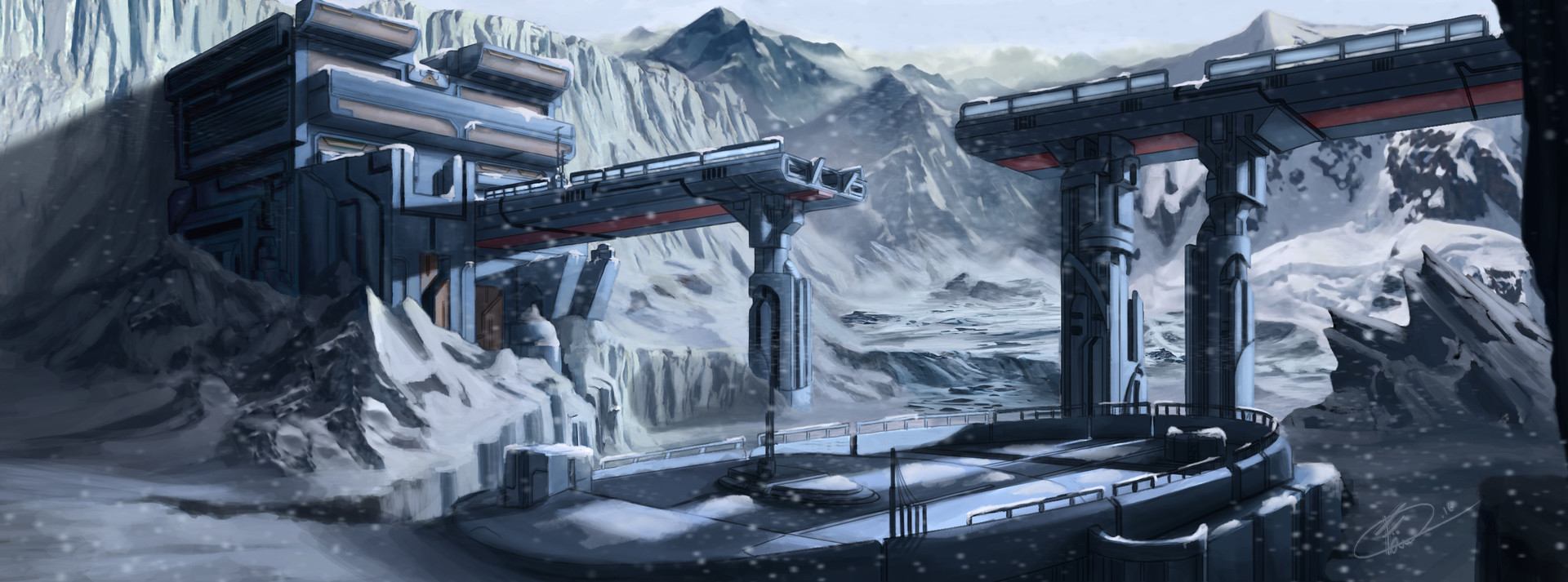 Artstation Mountain Outpost Fraven Bravo