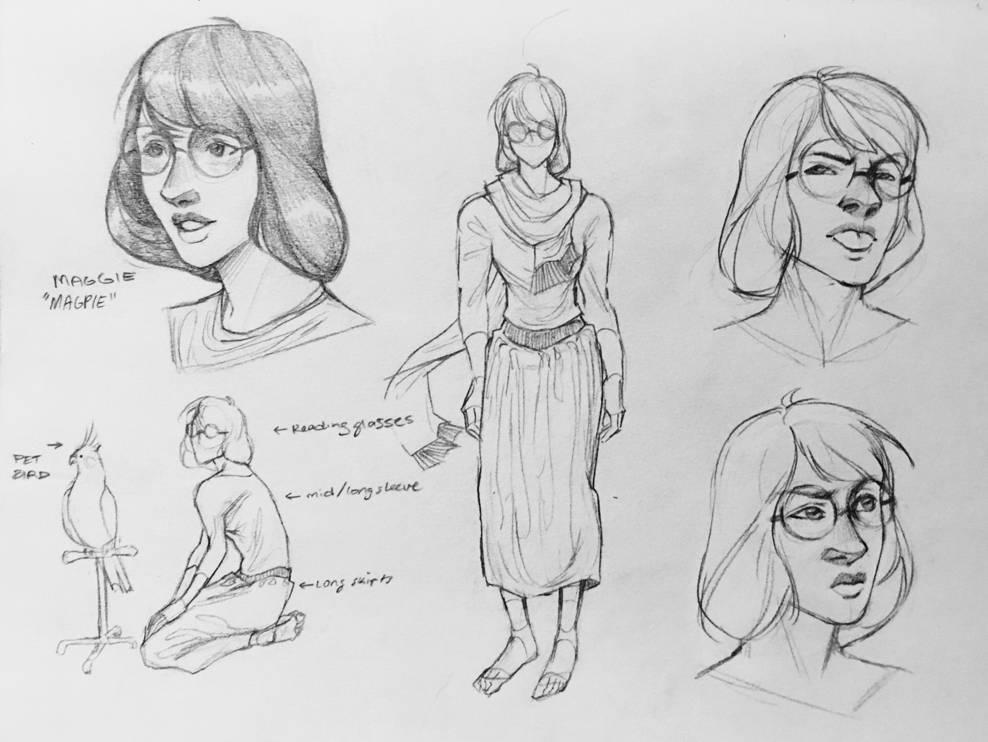ArtStation Maggie character sketch