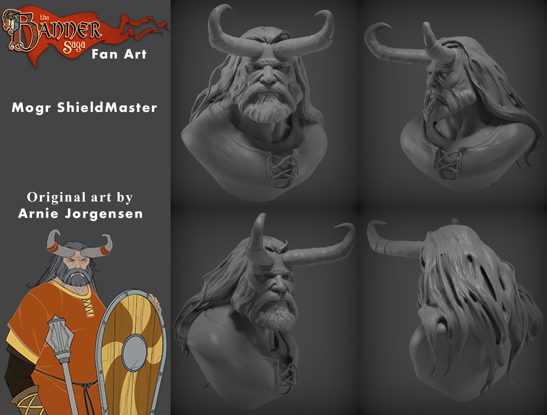 Artstation Mogr Shieldmaster The Banner Saga Character Fan Art