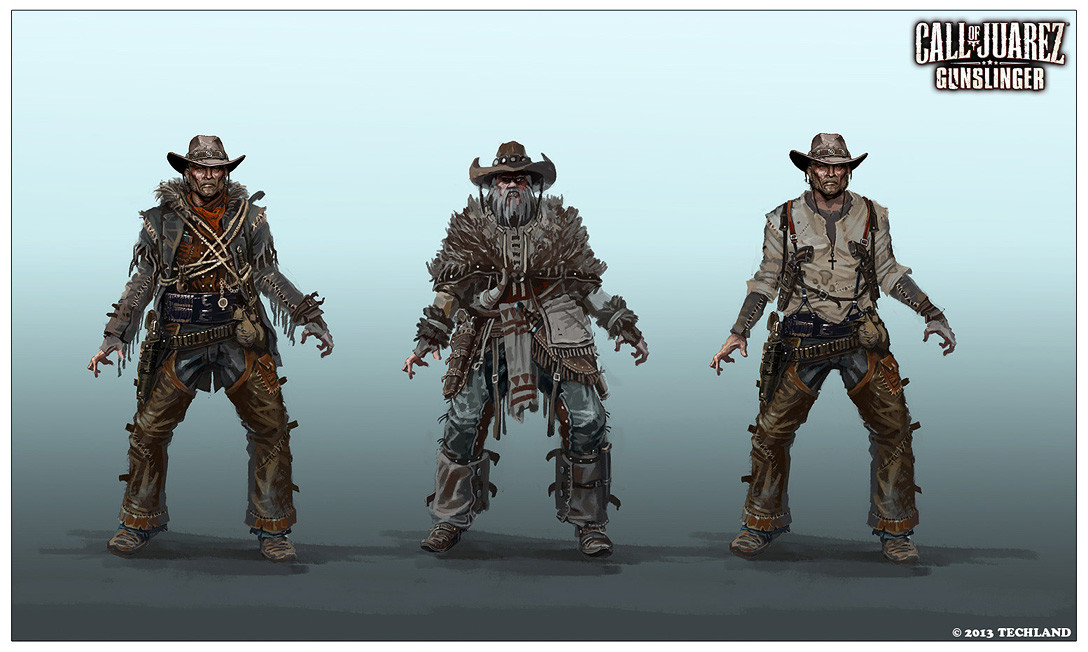 Artstation Call Of Juarez Gunslinger Character Art Wojciech Ostrycharz