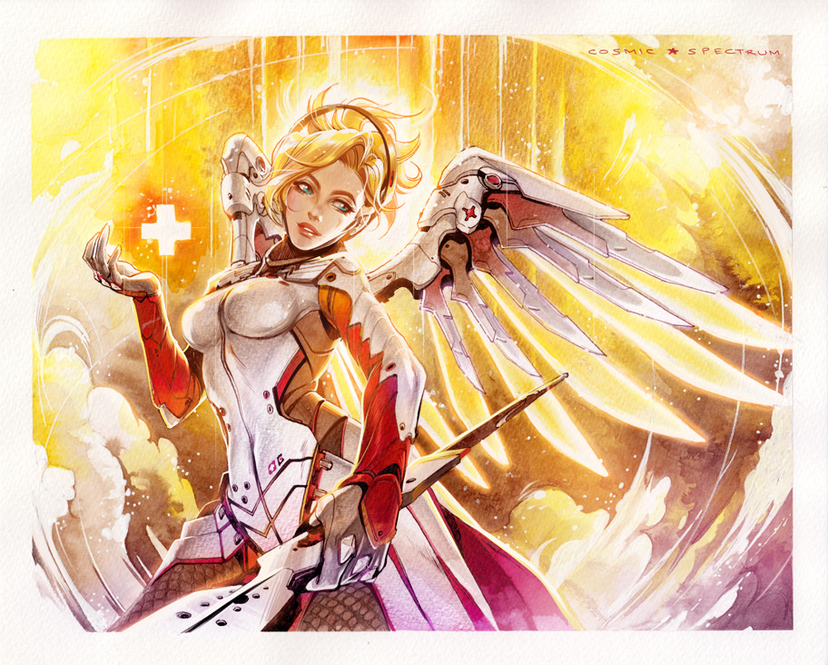 Artstation Overwatch Mercy Cosmic Spectrum