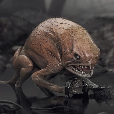 Swamp Creature: tadpole hunter - Concept Design