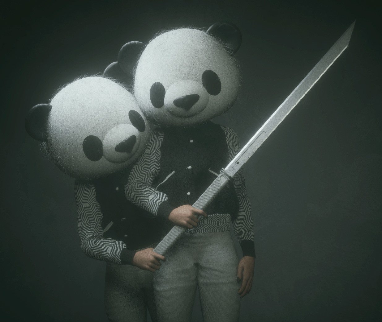 "Quick honey, do that pose where you hold my sword".