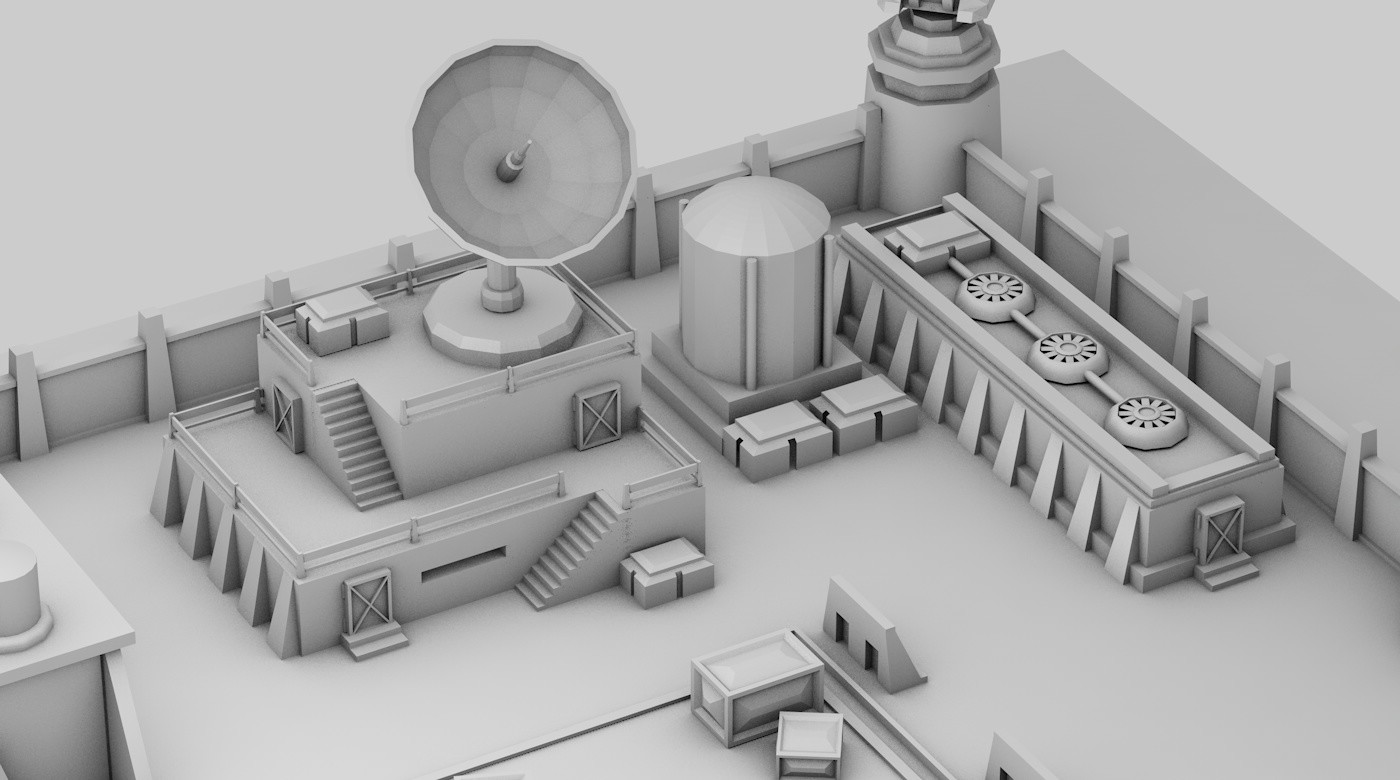 Mateusz Makowski Low Poly / Military Base/ Game environment