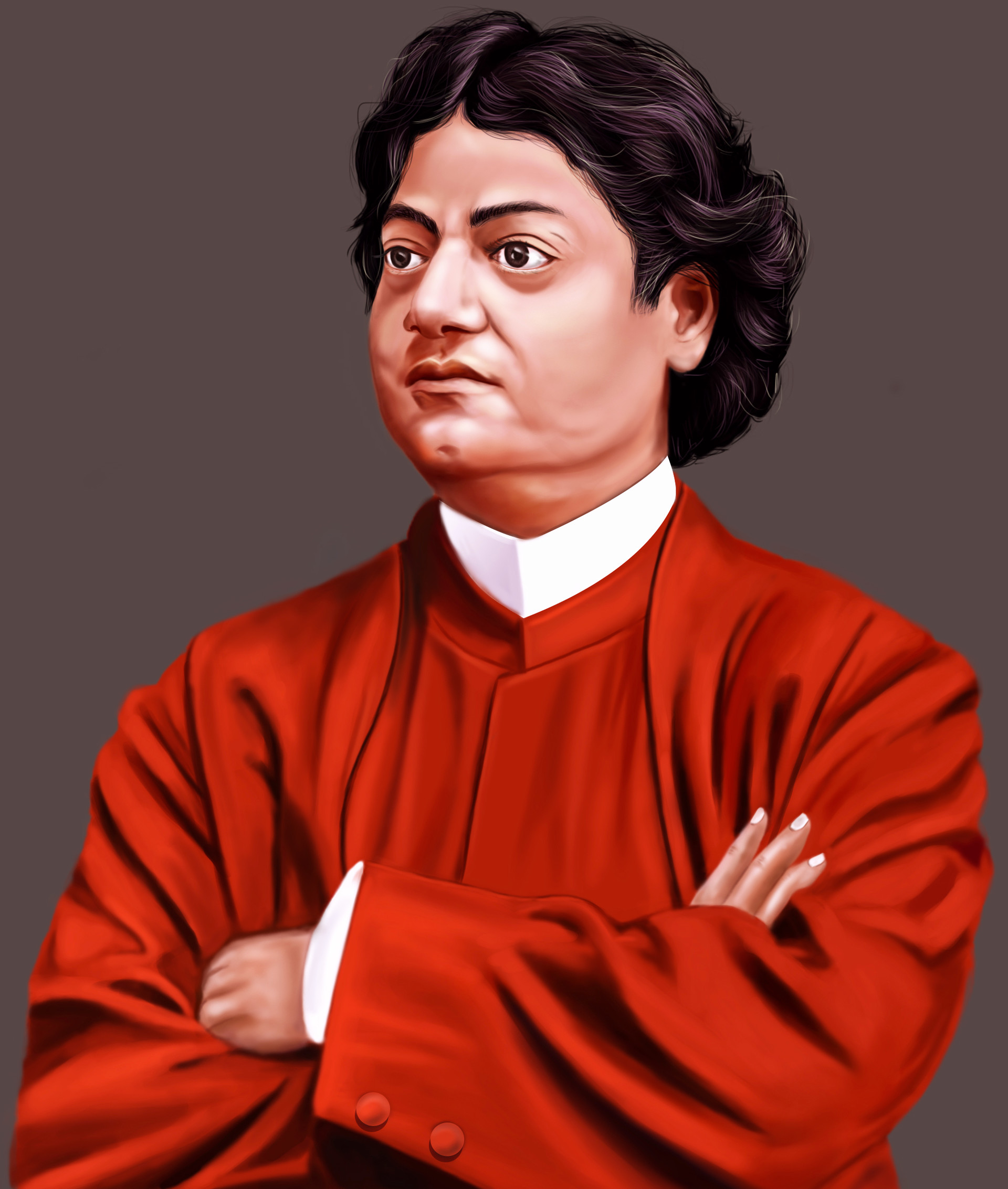Artstation Digital Painting Of Swami Vivekananda Partha Banik