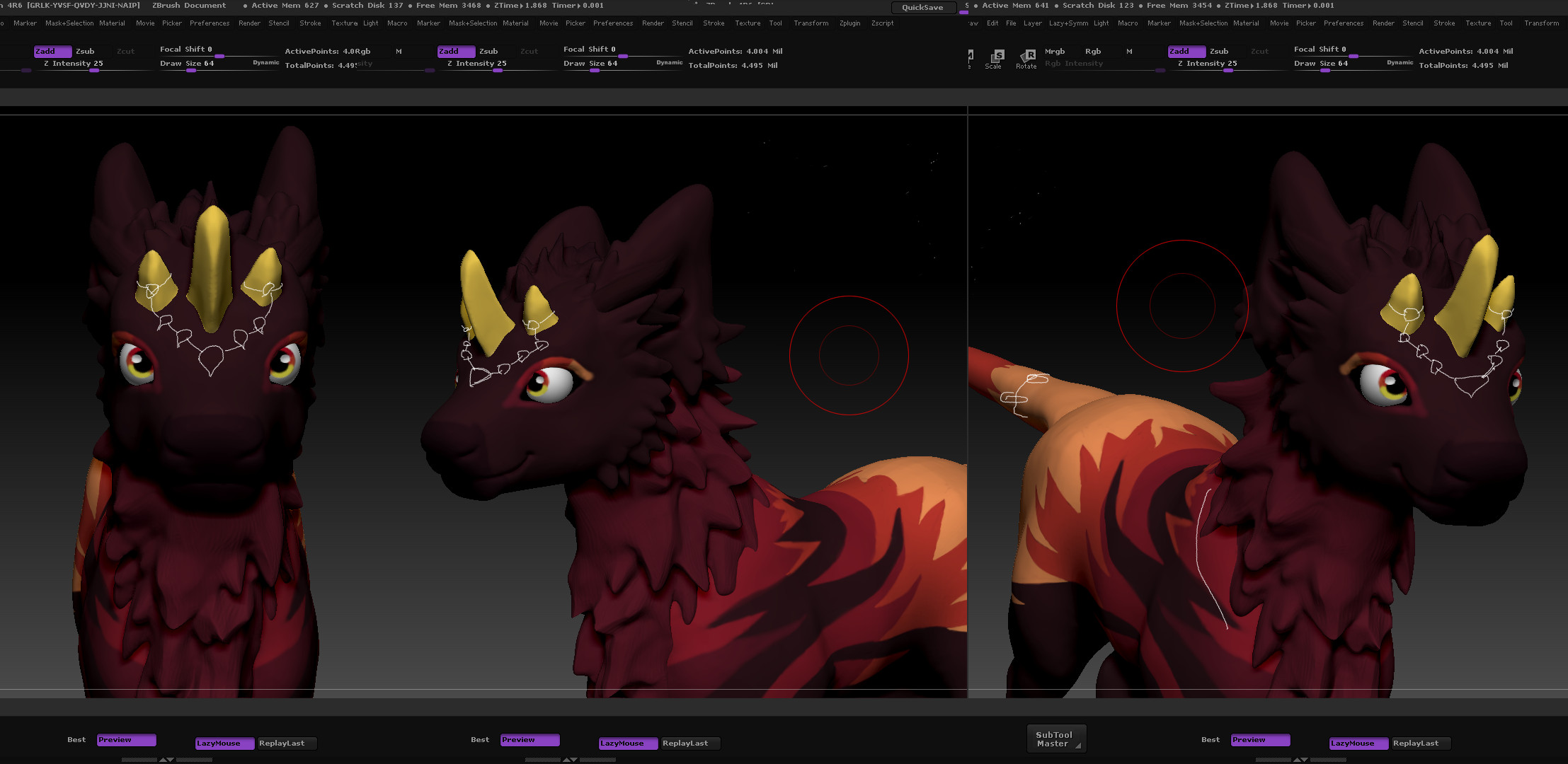 Zbrush: thought idea for horn adornments