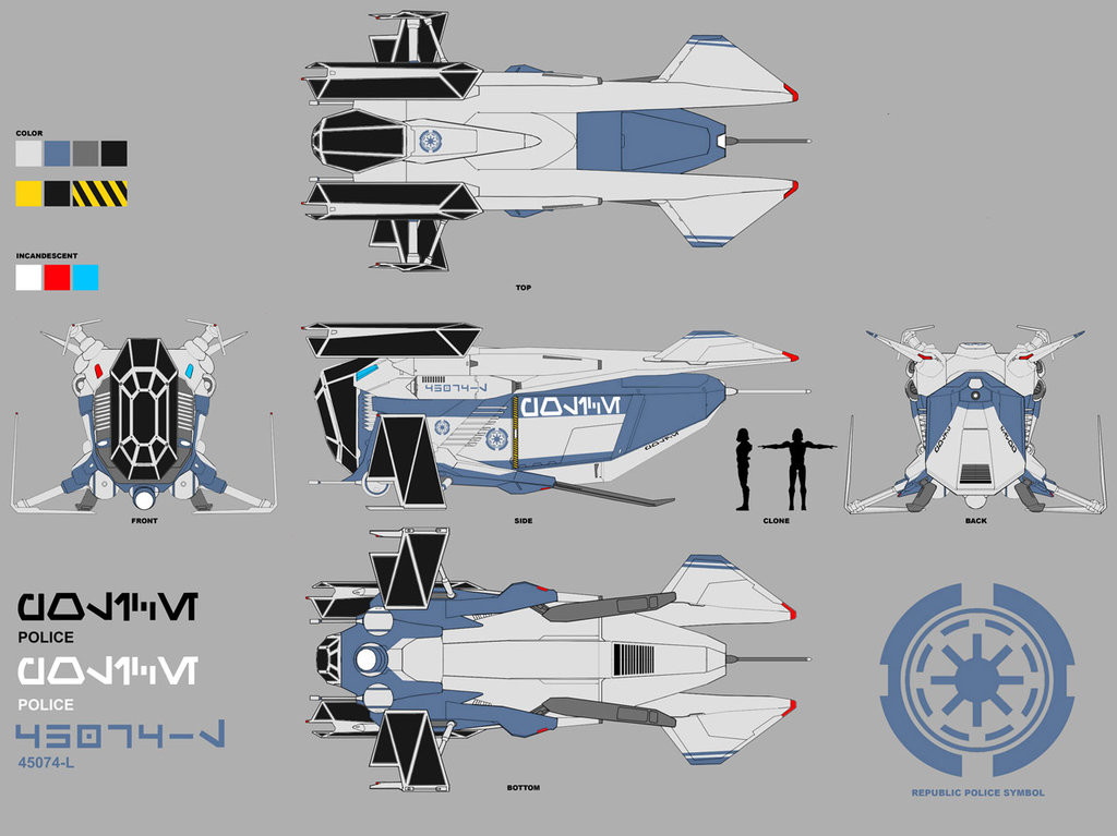 Star wars top police gunship