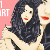 Artstation Line Art Portrait With Adobe Illustrator Benny Qibal,How To Draw A Cartoon Park Bench