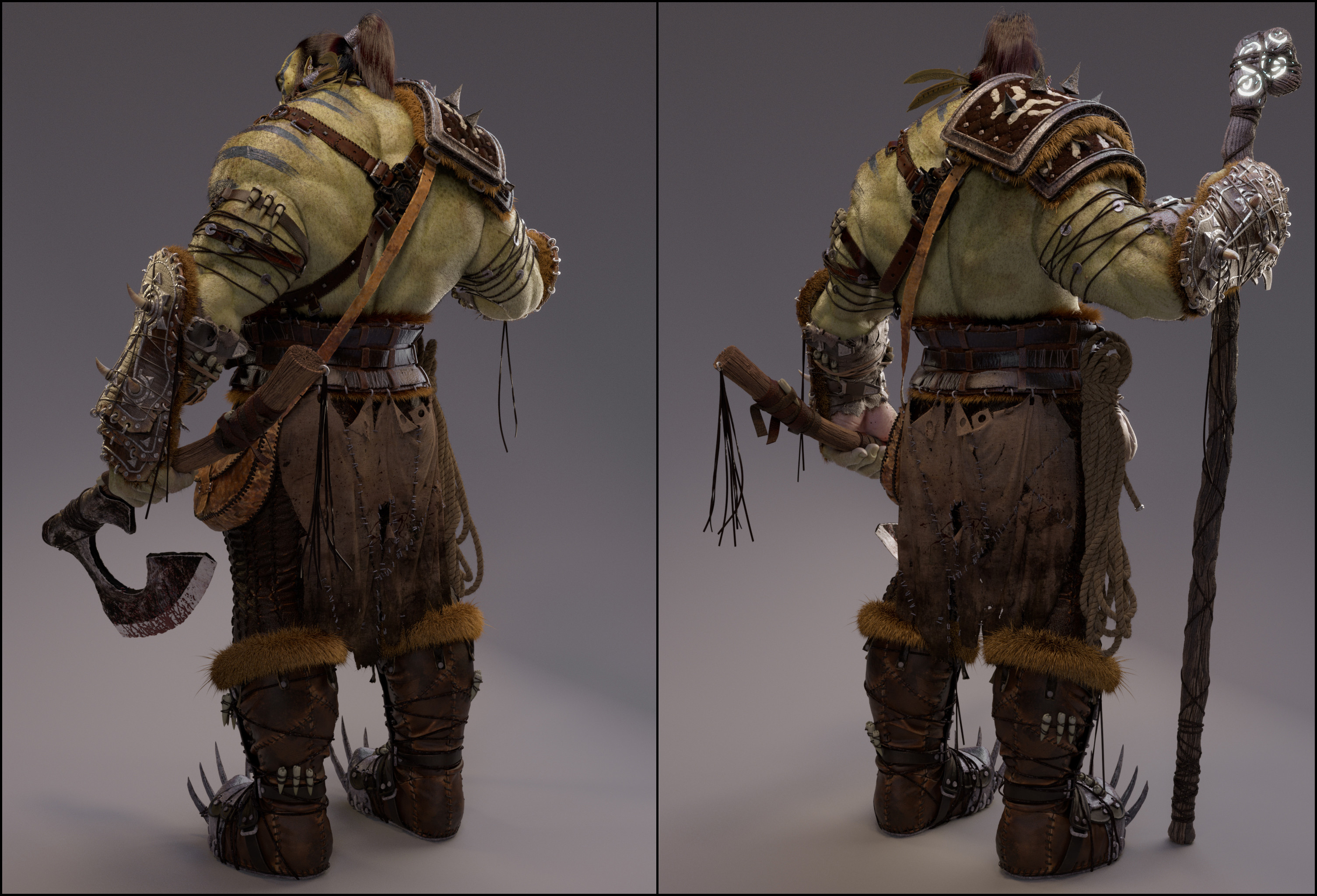 Orc warrior render 2