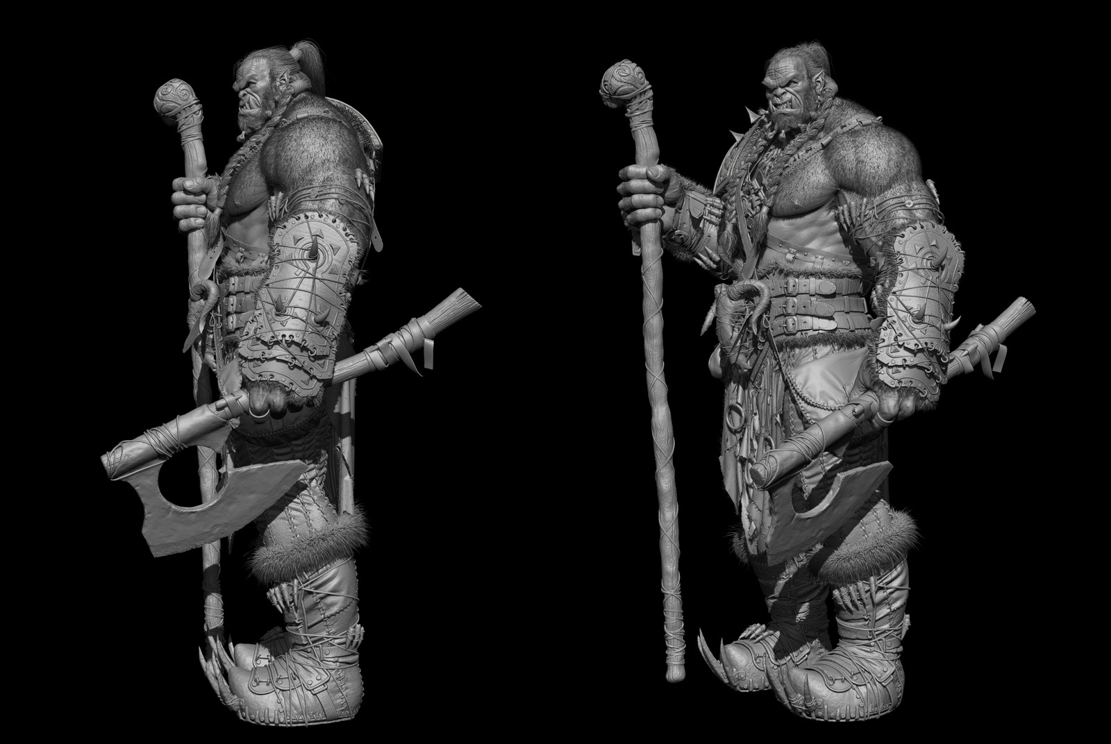Orc warrior Zbrush screen 4