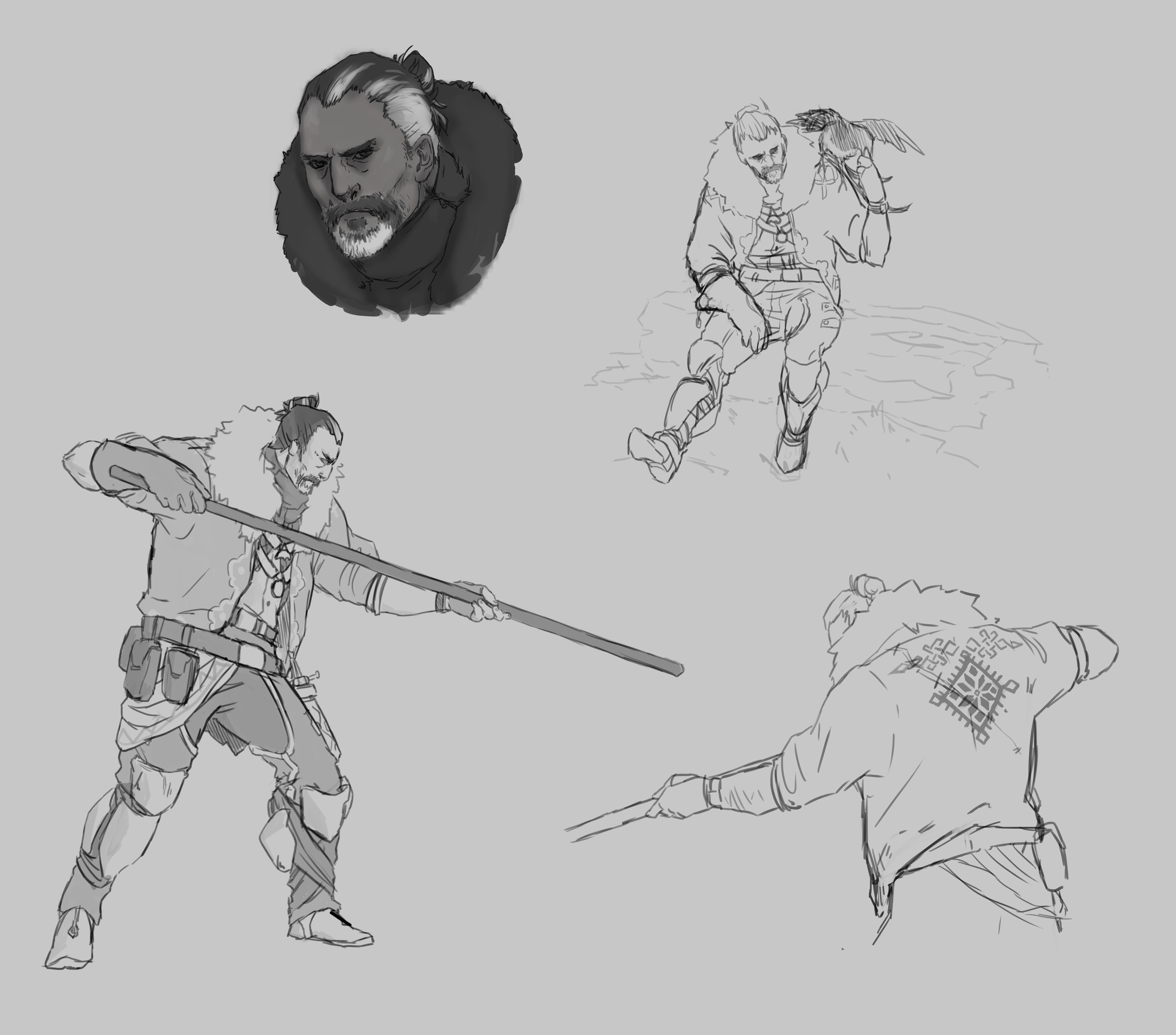 Exploration of Bogdan's early character design