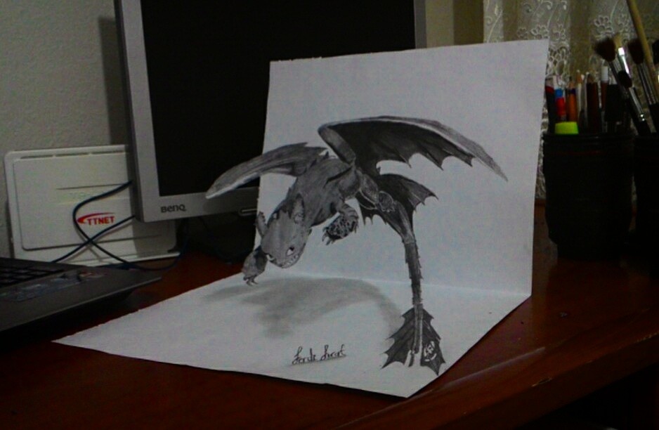 Ferdi Firat 3d Drawing Art Dragon